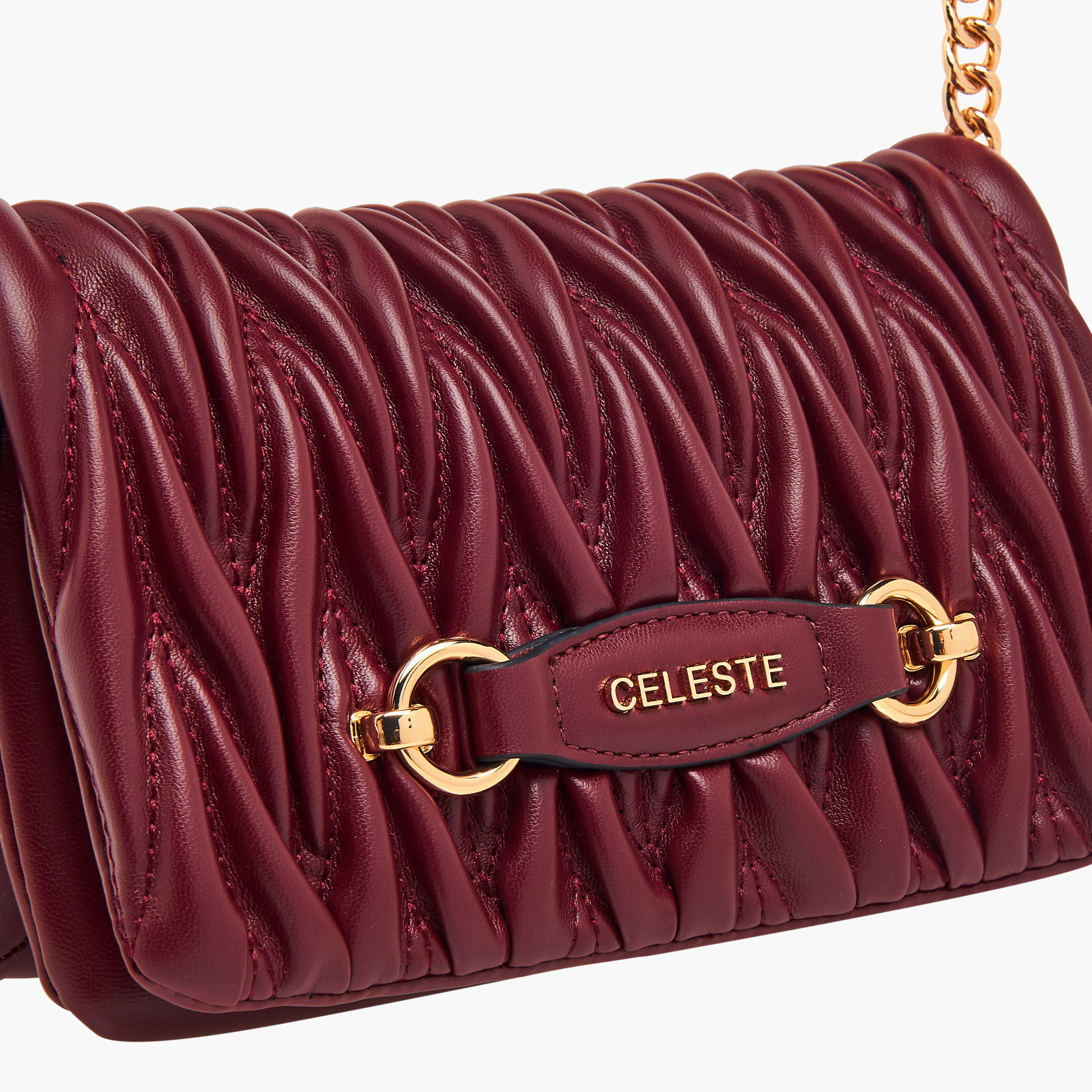Celeste Quilted Crossbody Bag with Chain Strap-women-bagsandwallets-handbags-image-4