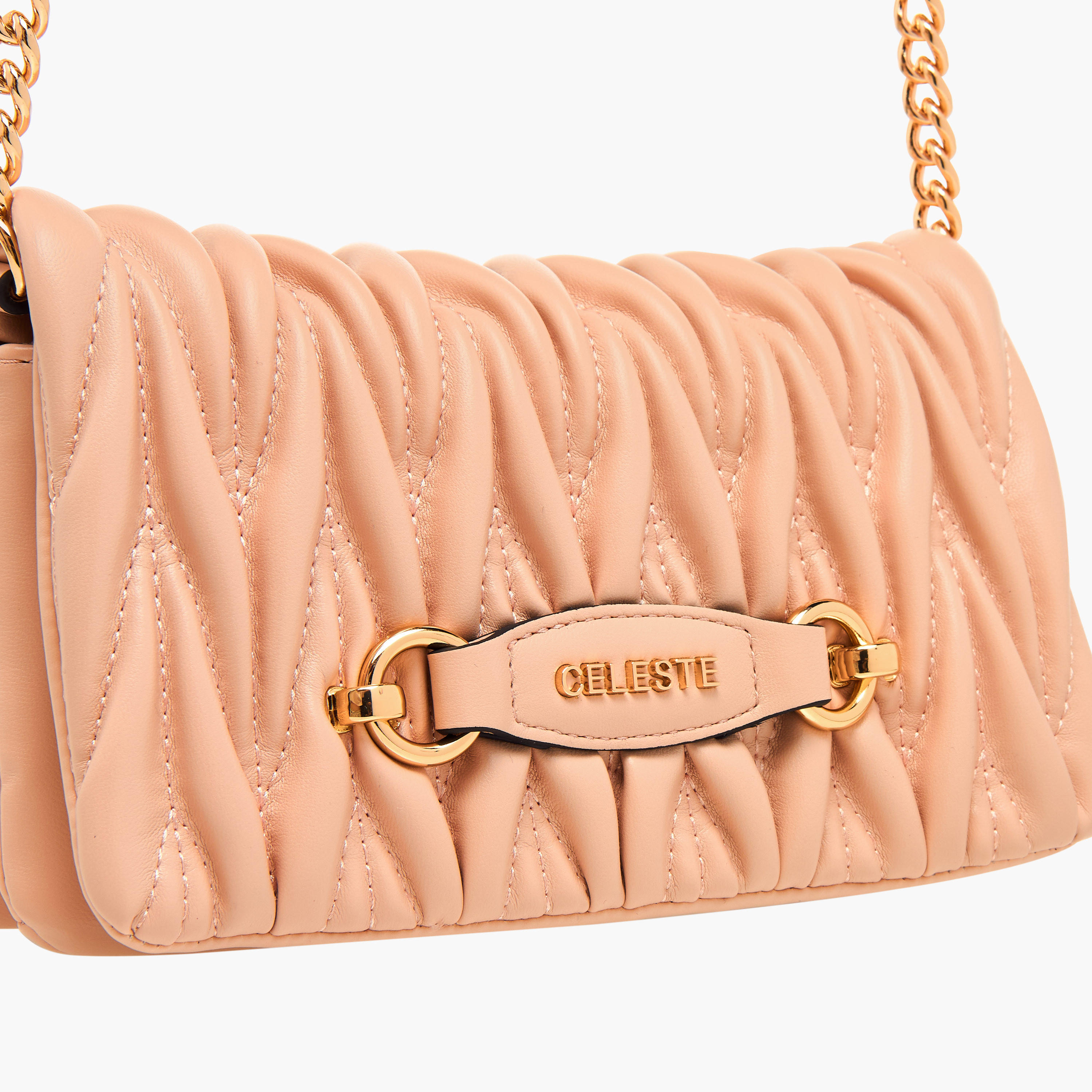 Celeste Quilted Crossbody Bag with Chain Strap-women-bagsandwallets-handbags-image-5