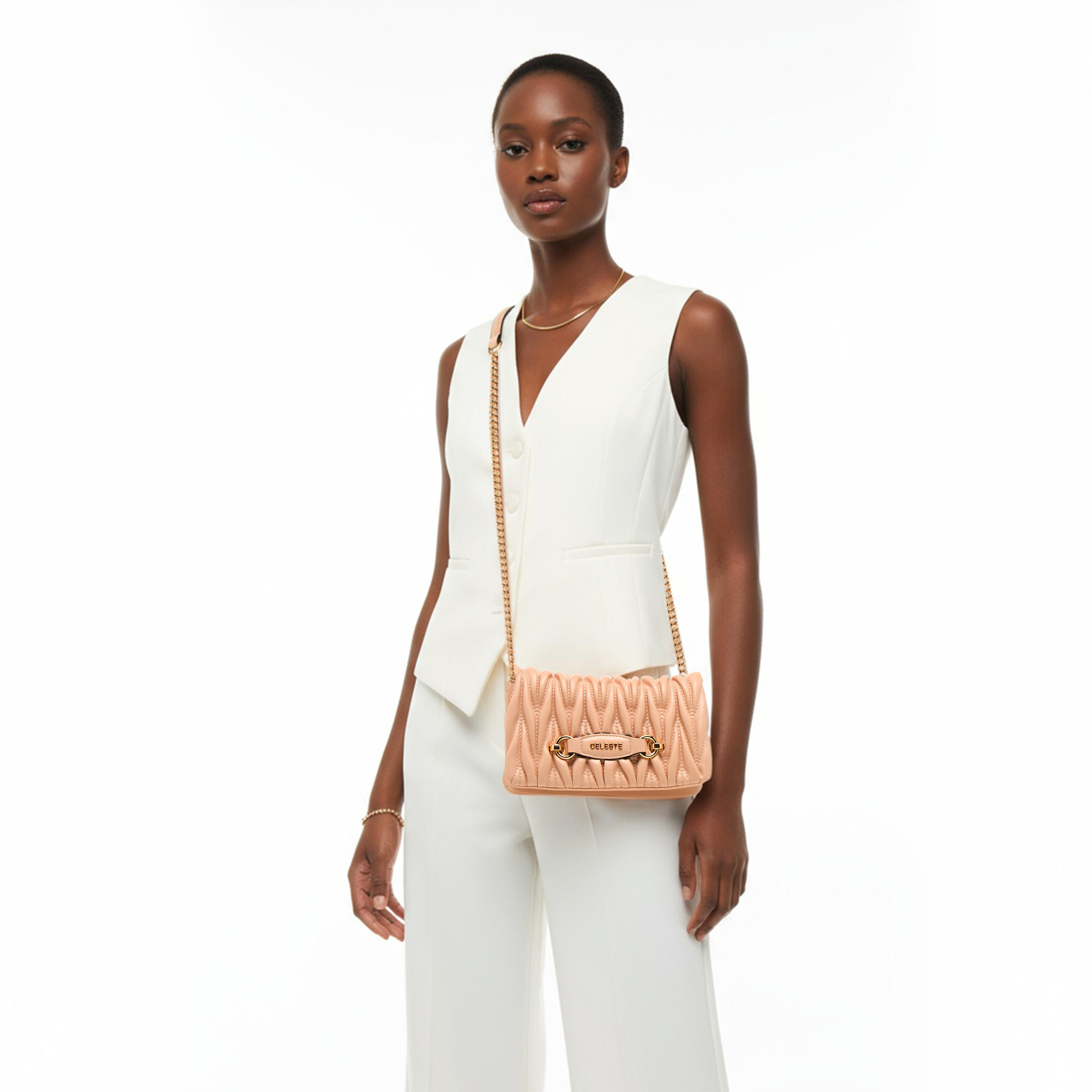 Celeste Quilted Crossbody Bag with Chain Strap-women-bagsandwallets-handbags-image-2