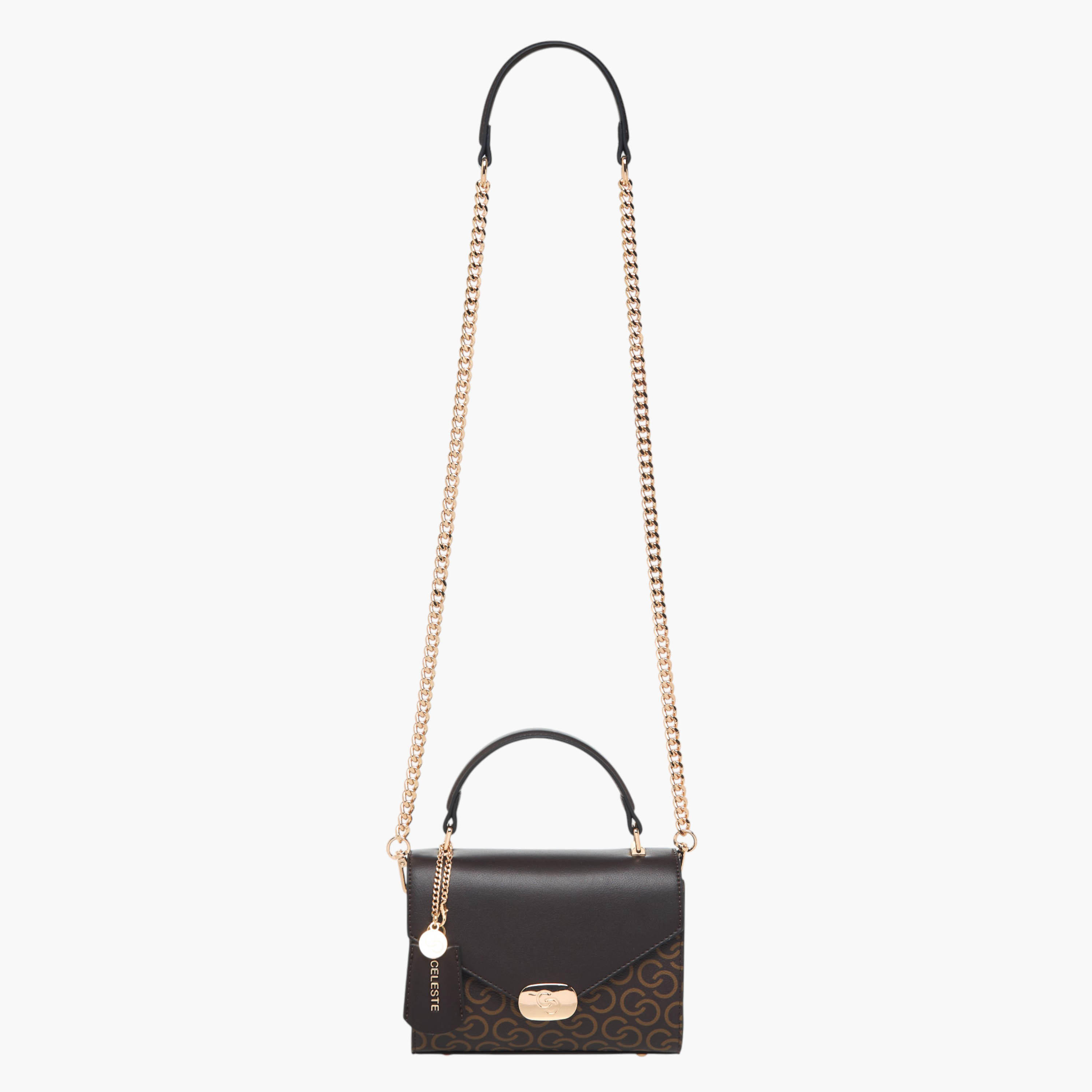 Celeste Monogram Print Satchel Bag with Grab Handle-women-bagsandwallets-handbags-image-2