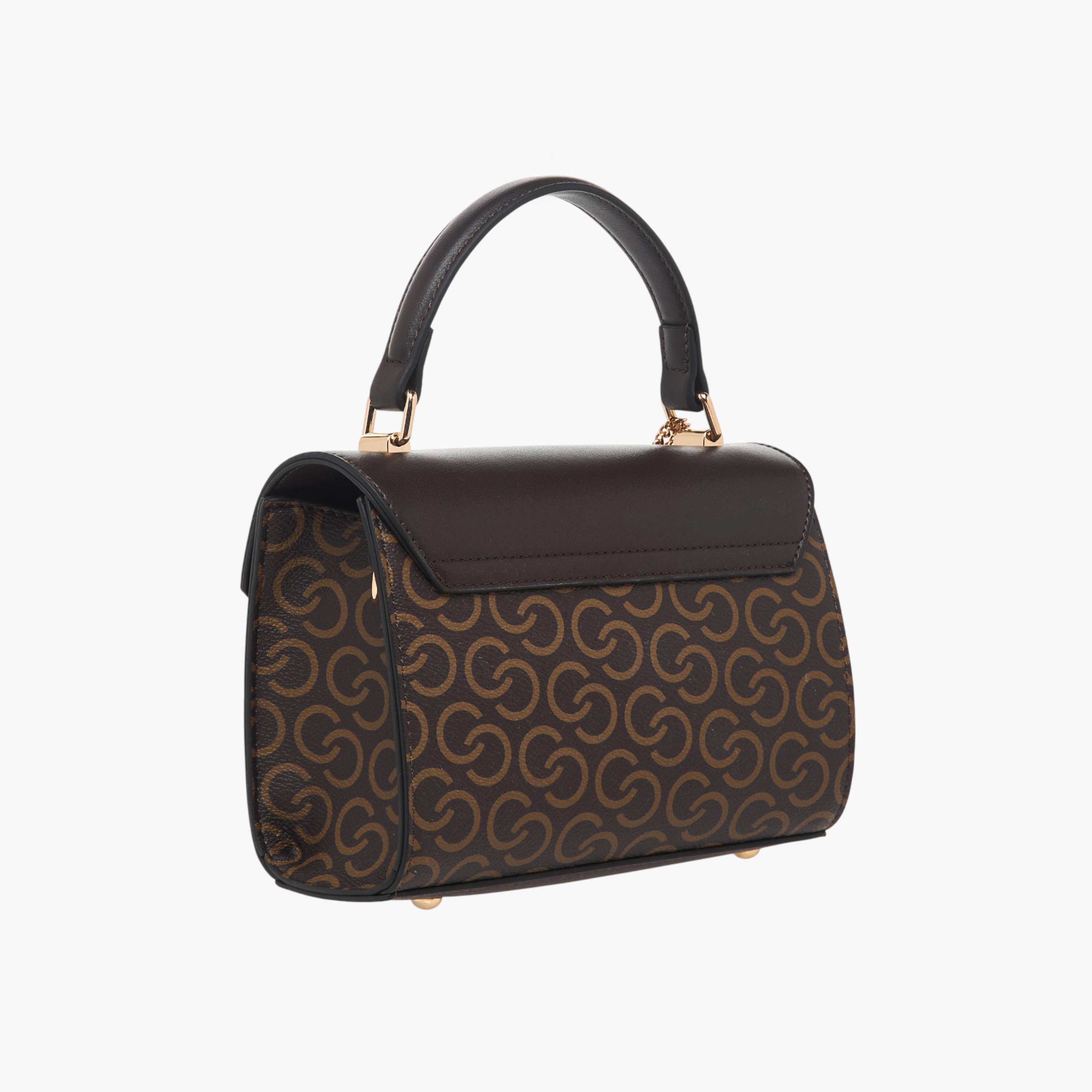 Celeste Monogram Print Satchel Bag with Grab Handle-women-bagsandwallets-handbags-image-3