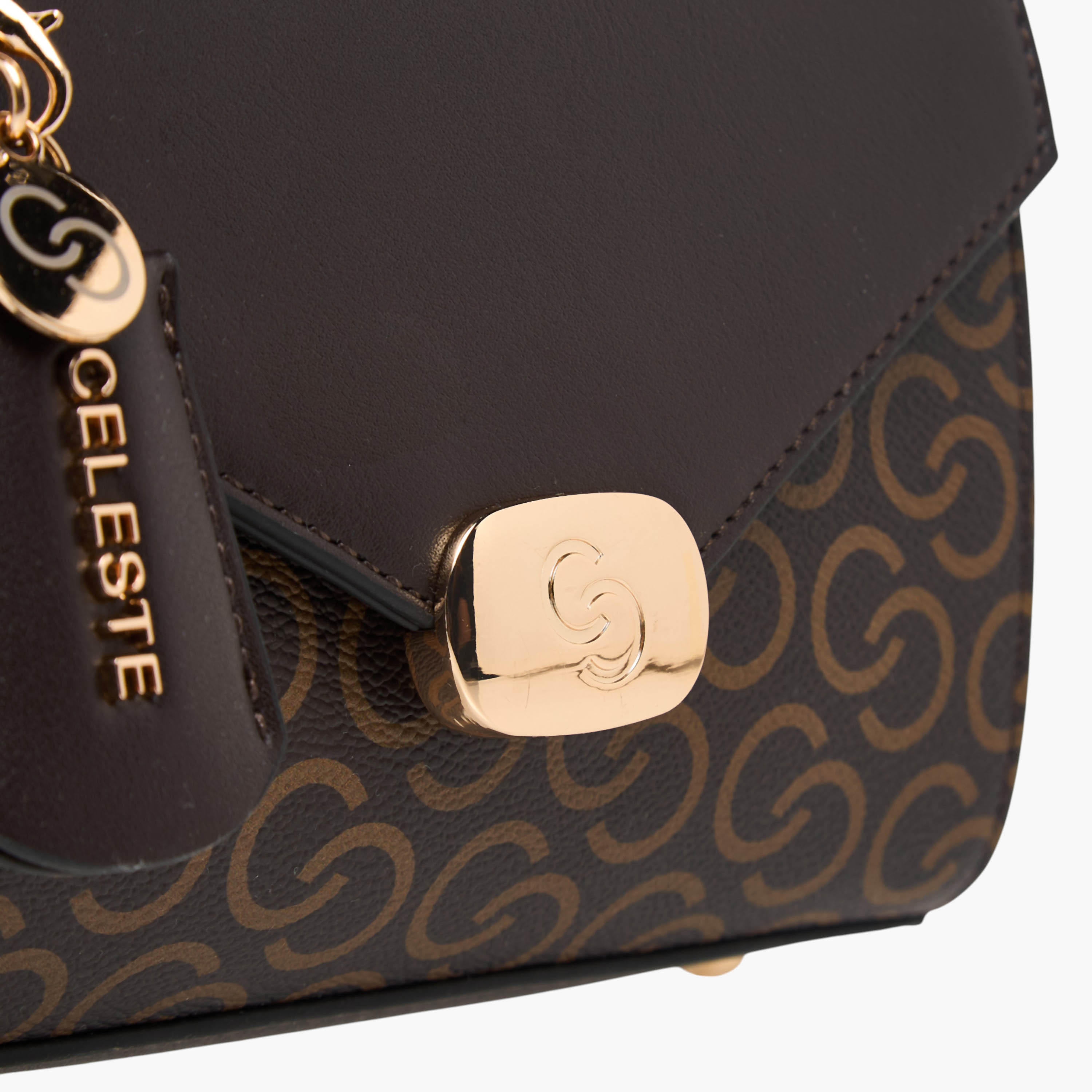 Celeste Monogram Print Satchel Bag with Grab Handle-women-bagsandwallets-handbags-image-4