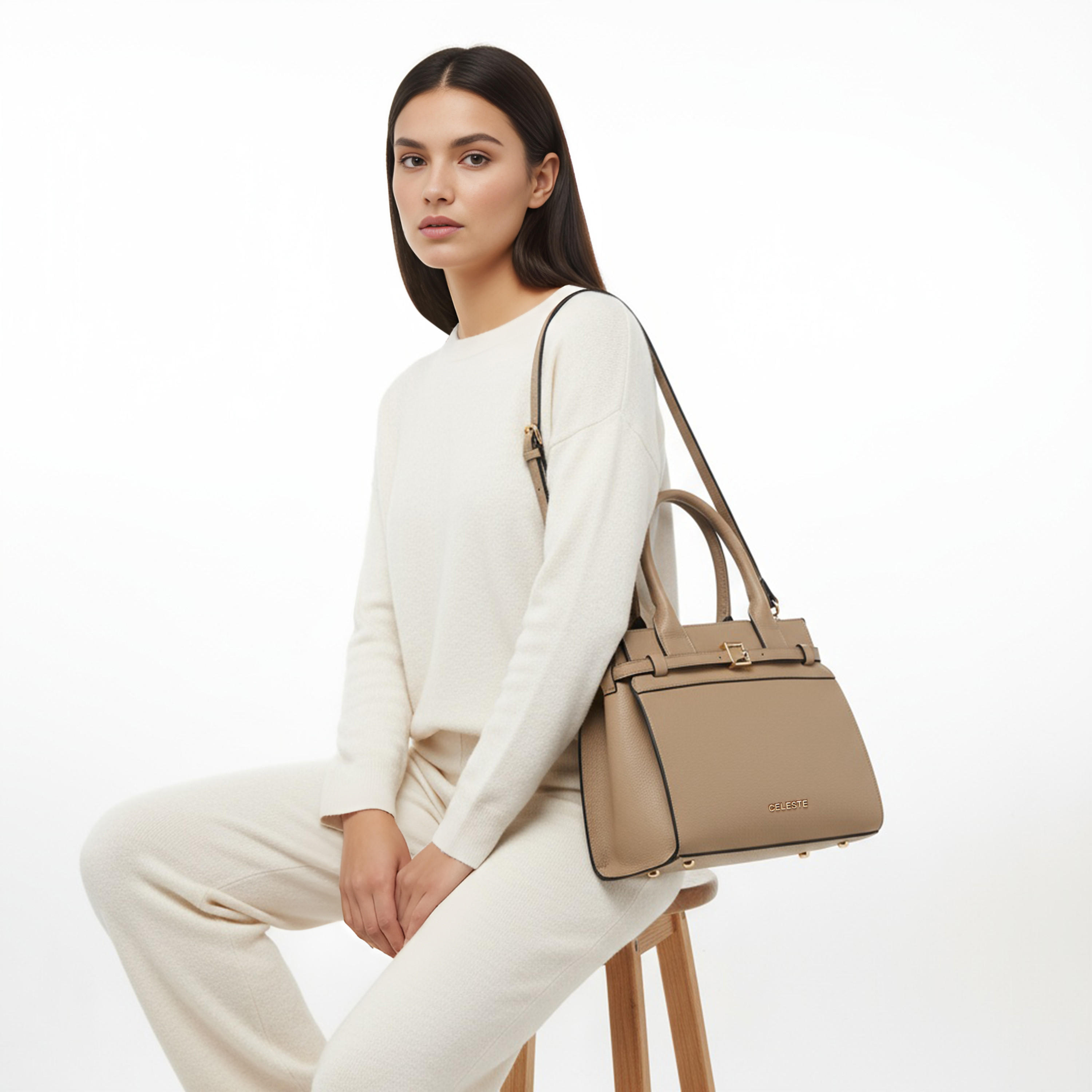 شنطة توتي سادة بمقابض مزدوجة من سيليست-women-bagsandwallets-handbags-image-2