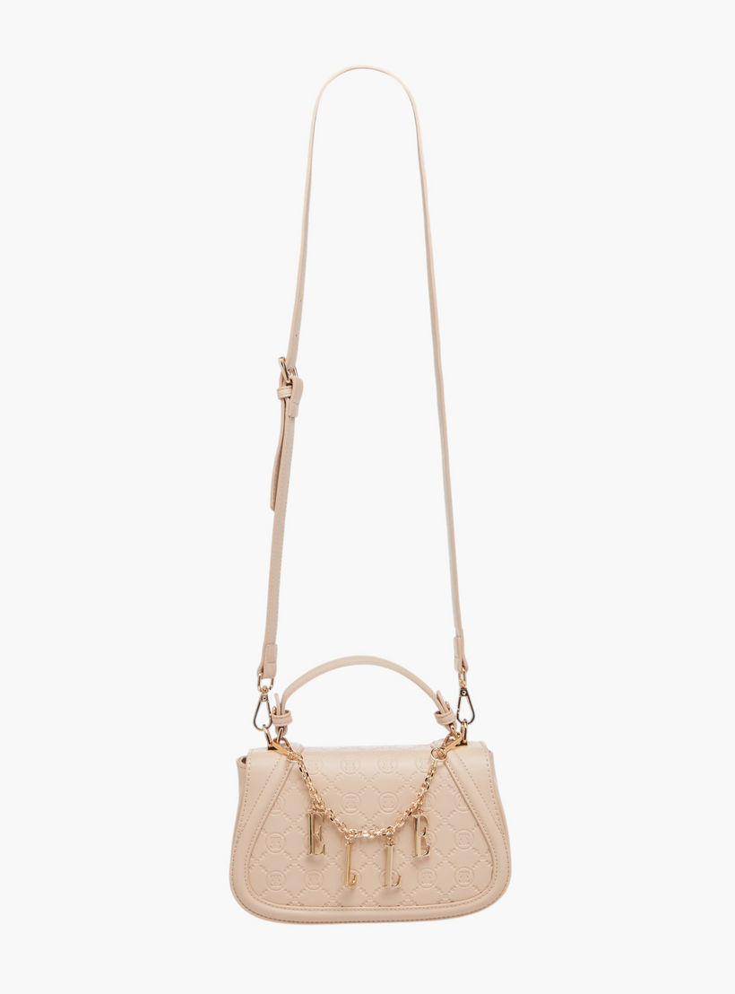 Elle Monogram Embossed Satchel Bag with Metal Accent-women-bagsandwallets-handbags-image-3