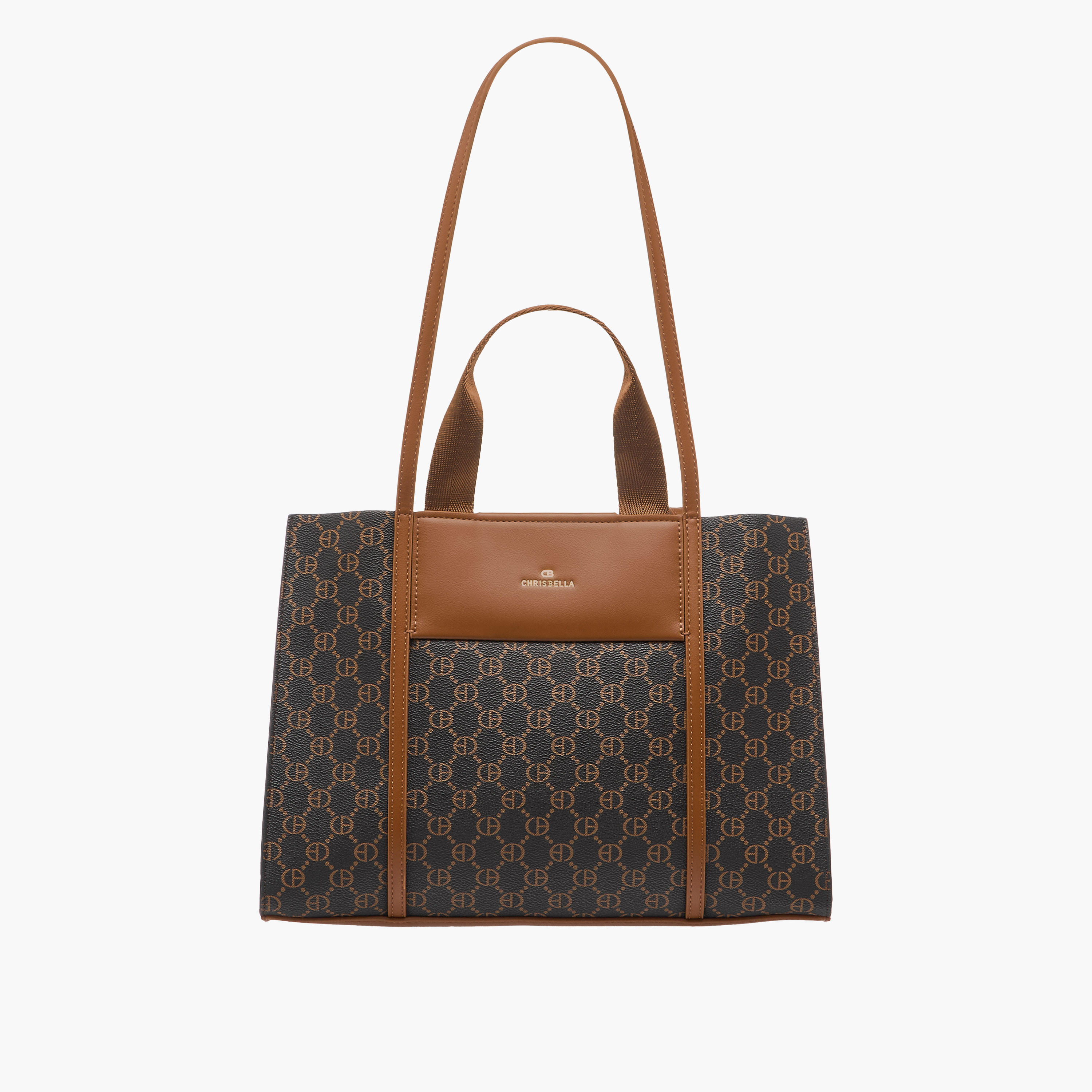 شنطة توتي بطبعات مونوجرام ومقابض علوية من كريسبيلا-women-bagsandwallets-handbags-image-3