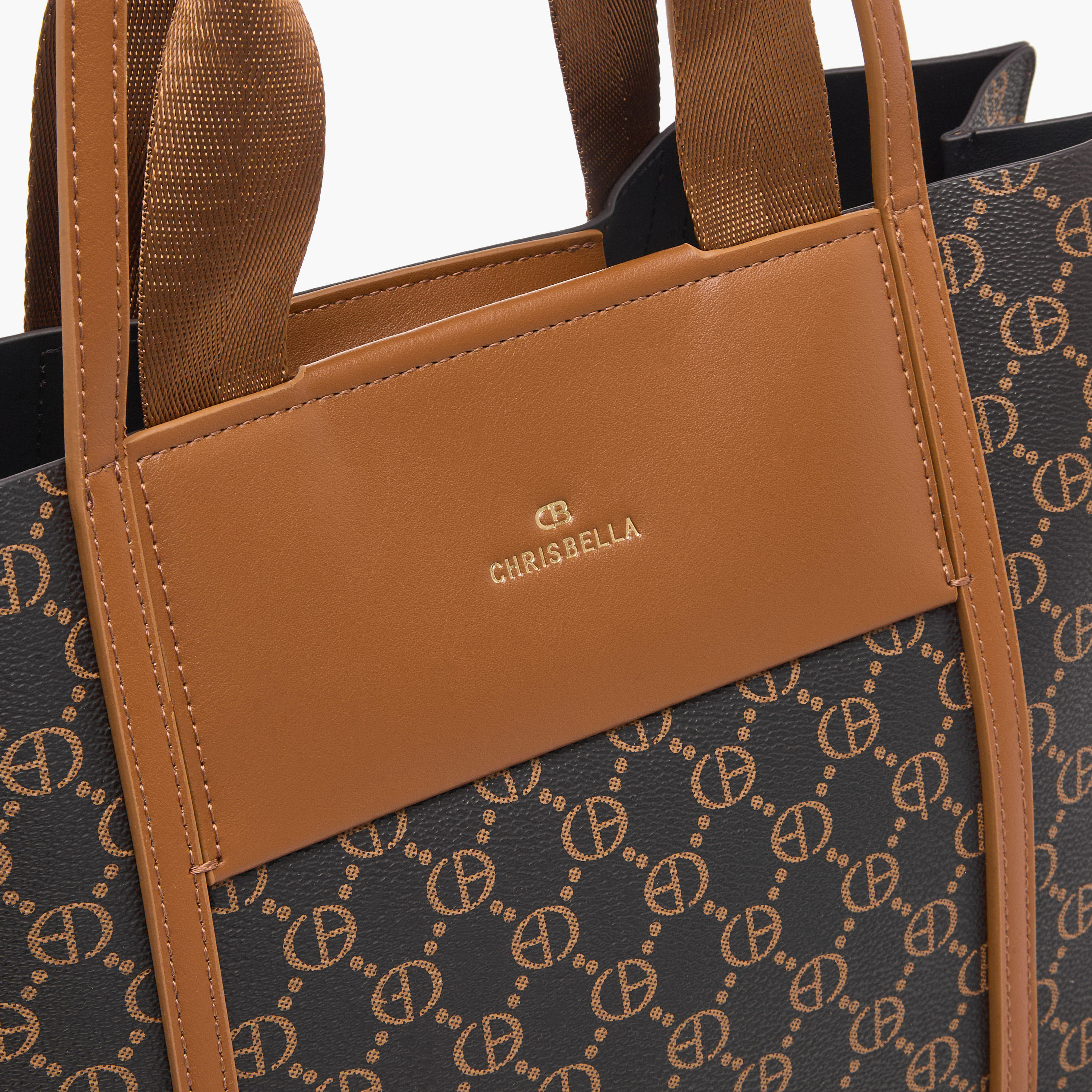 Chrisbella Monogram Print Tote Bag with Top Handles-women-bagsandwallets-handbags-image-8