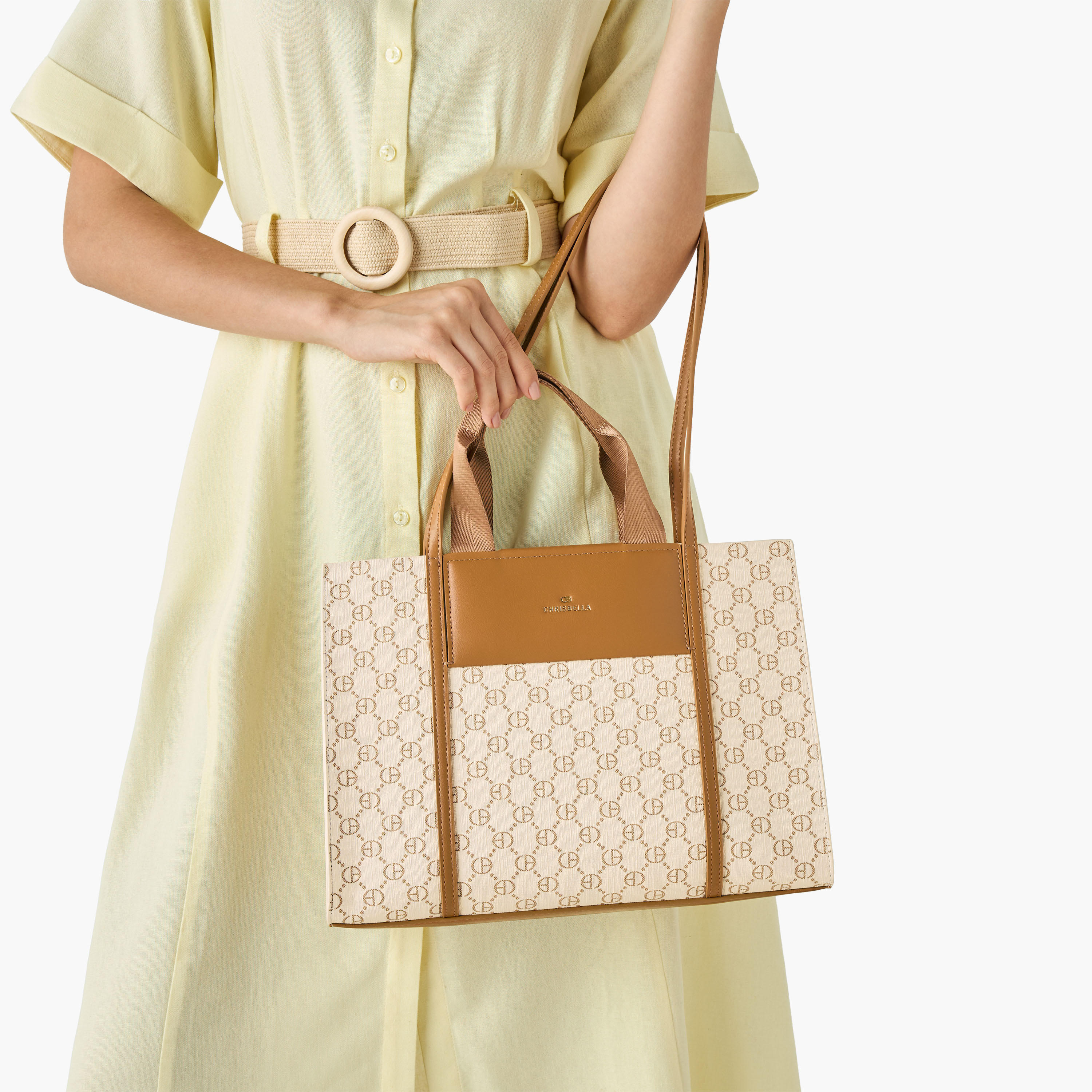 شنطة توتي بمقابض علوية وطبعات مونوجرام من كريسبيلا-women-bagsandwallets-handbags-image-10