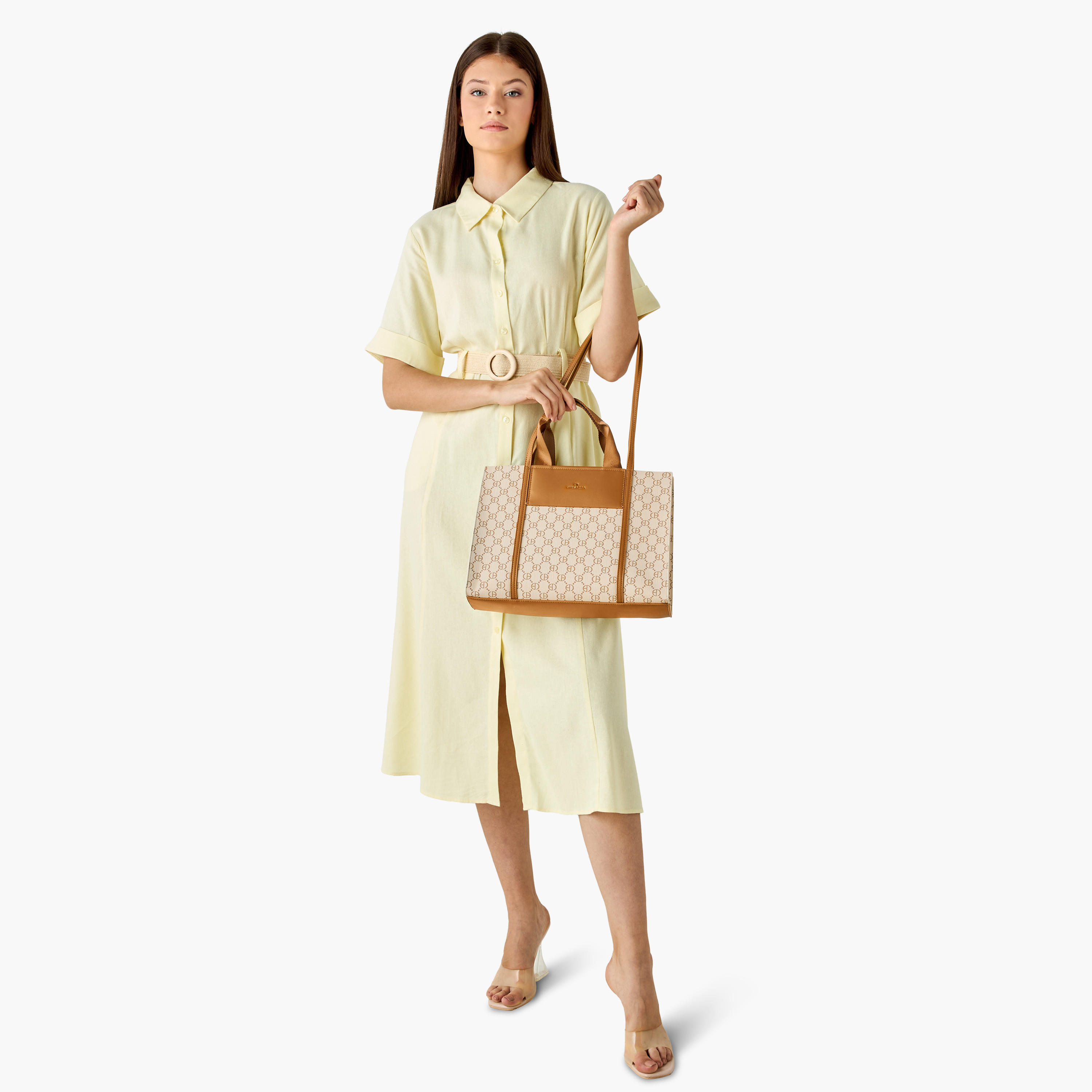 Chrisbella Monogram Print Tote Bag with Top Handles-women-bagsandwallets-handbags-image-2