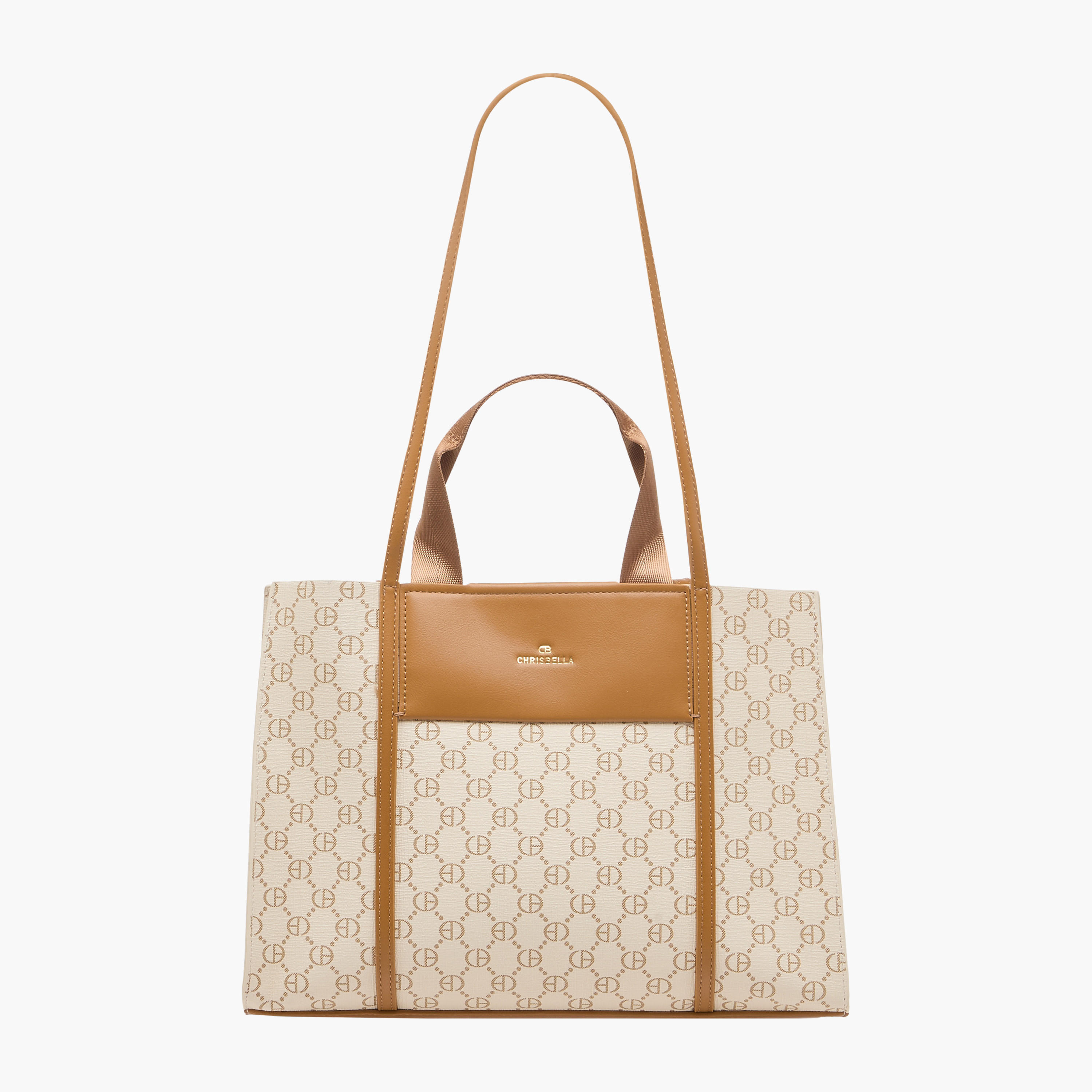 شنطة توتي بمقابض علوية وطبعات مونوجرام من كريسبيلا-women-bagsandwallets-handbags-image-3