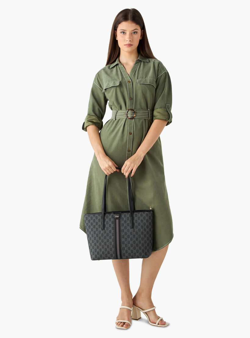 Chrisbella Monogram Print Tote Bag with Zip Around Wallet-women-bagsandwallets-handbags-image-10