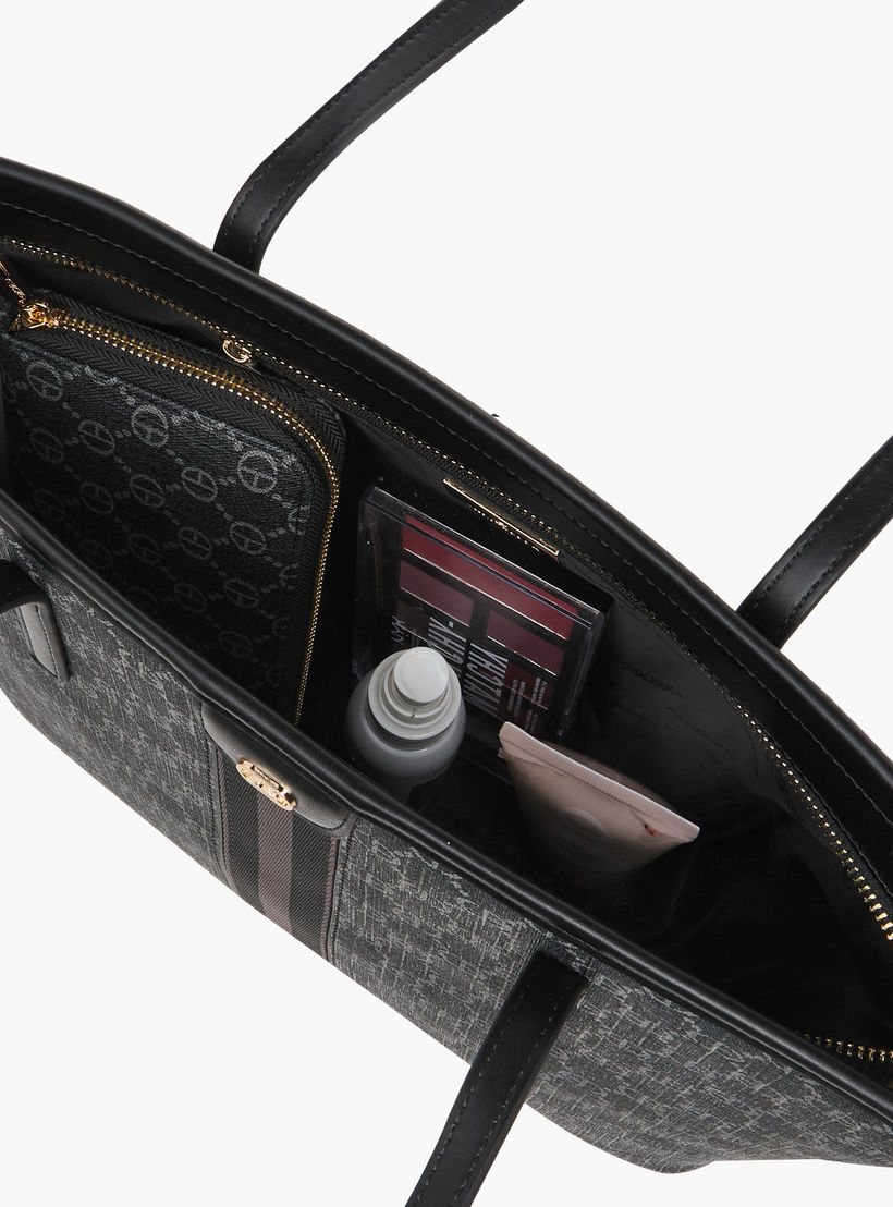 Chrisbella Monogram Print Tote Bag with Zip Around Wallet-women-bagsandwallets-handbags-image-11