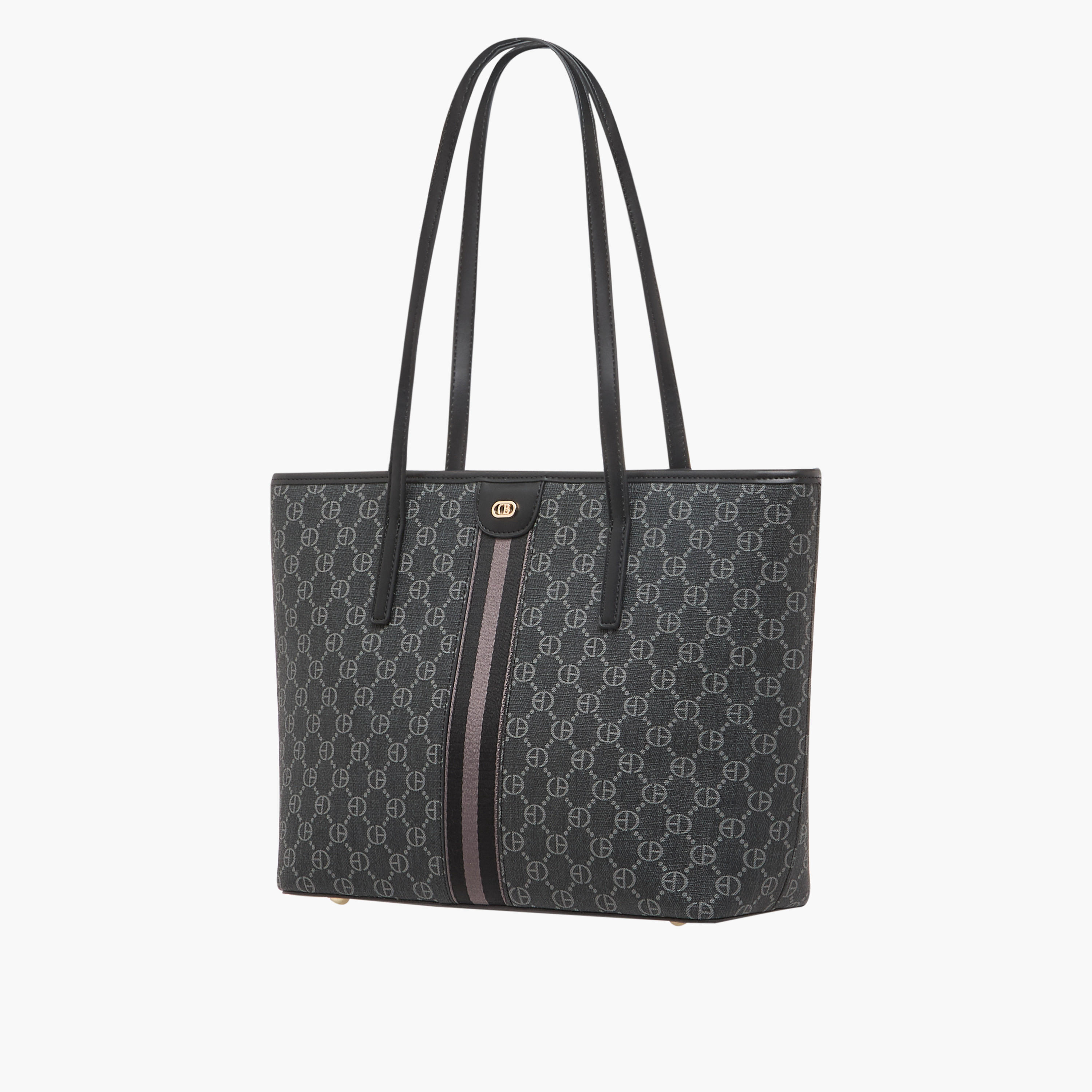 Chrisbella Monogram Print Tote Bag with Zip Around Wallet-women-bagsandwallets-handbags-image-4