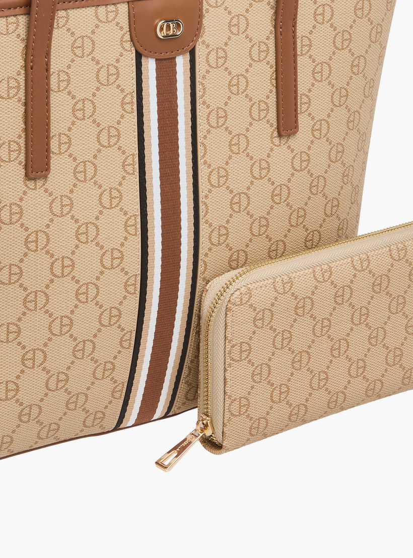 شنطة توتي بطبعات مع محفظة من كريسبيلا-women-bagsandwallets-handbags-image-8