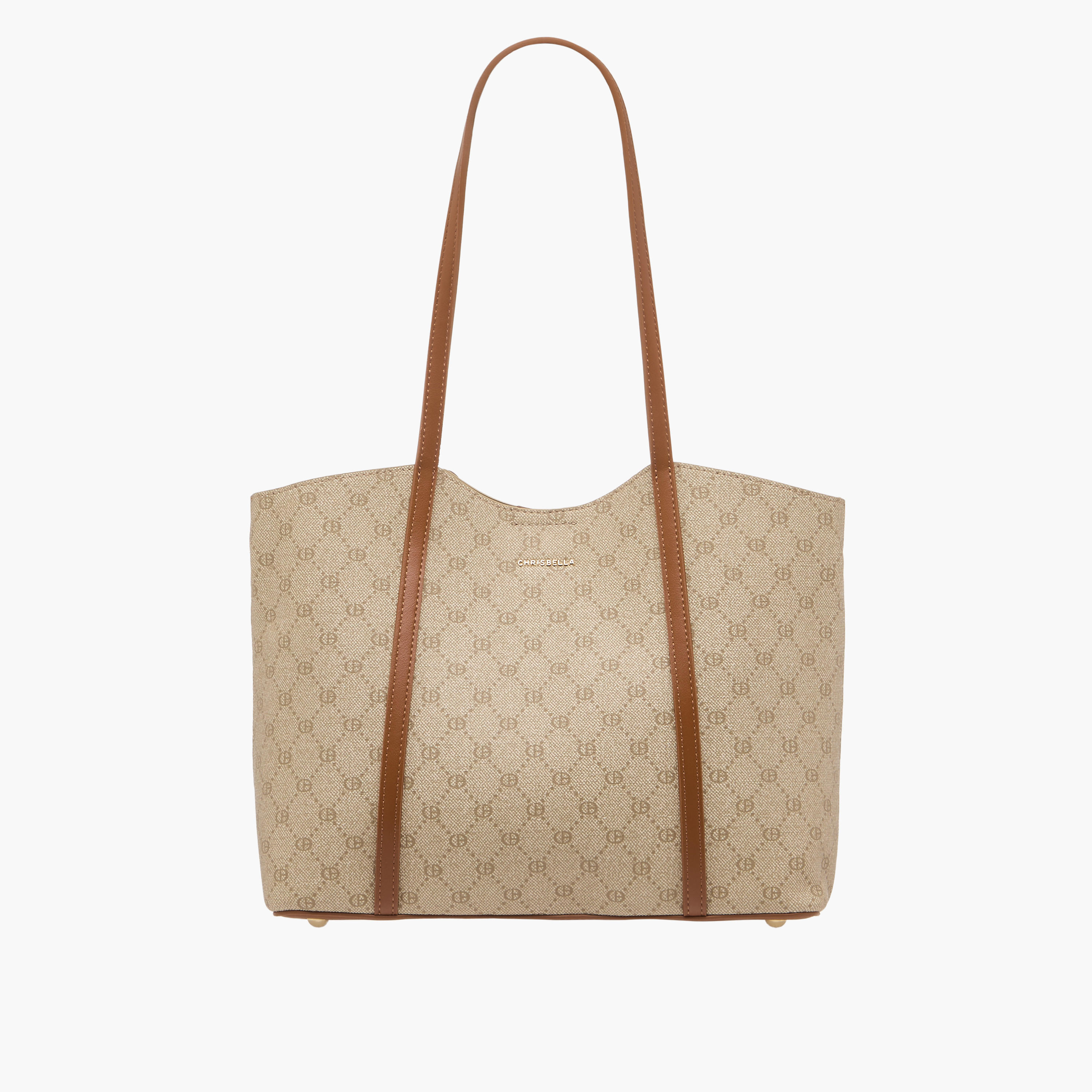 شنطة توتي بطبعات مونوجرام مع محفظة بسحاب إغلاق دائري من كريسبيلا-women-bagsandwallets-handbags-image-3