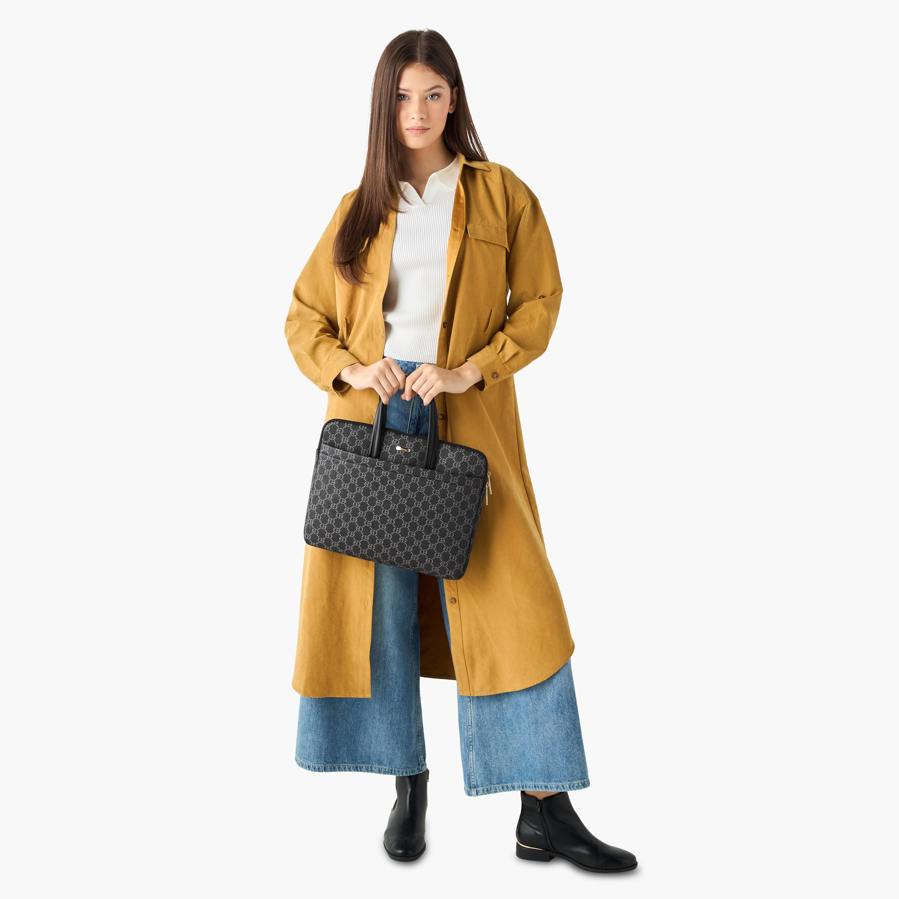 Chrisbella Monogram Print Laptop Bag with Top Handles-women-bagsandwallets-handbags-image-6