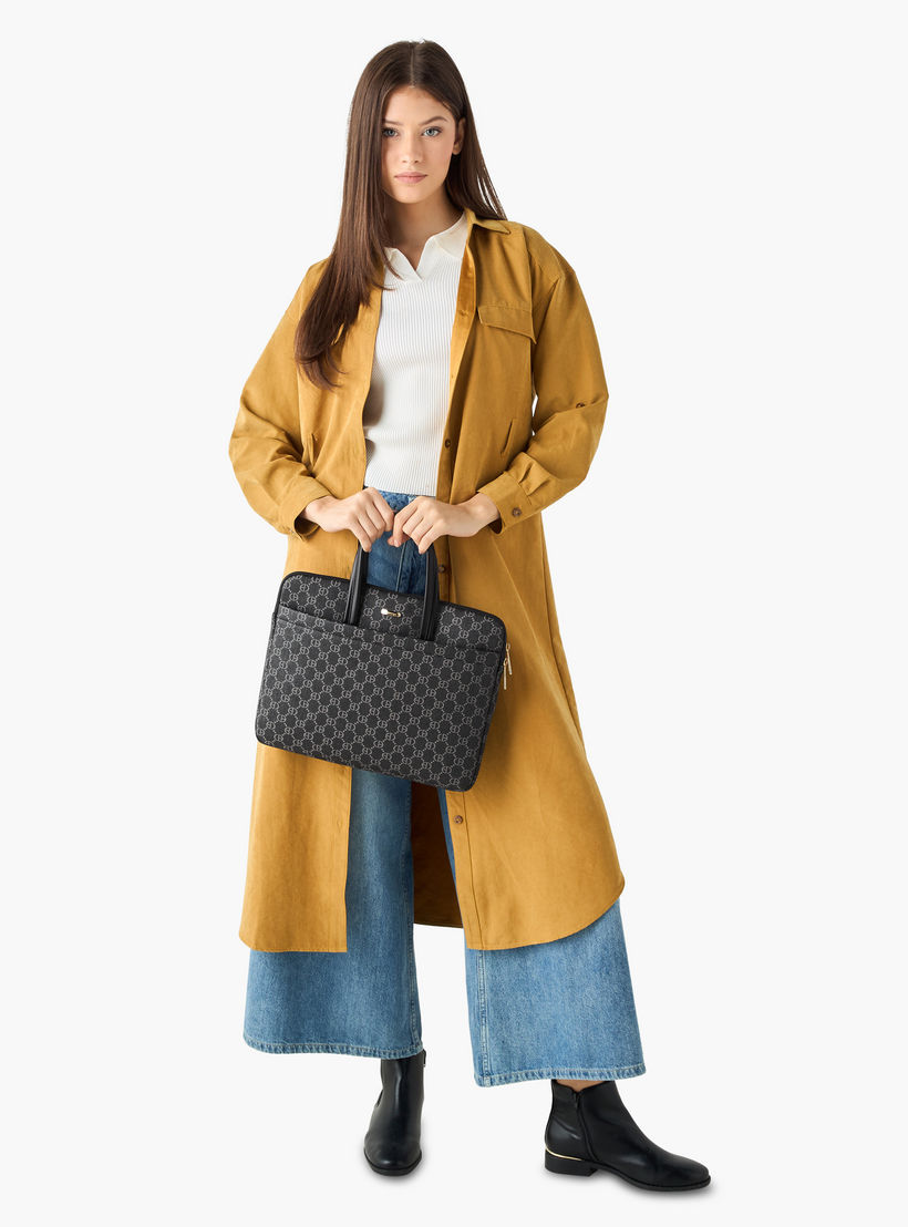 Chrisbella Monogram Print Laptop Bag with Top Handles-women-bagsandwallets-handbags-image-6