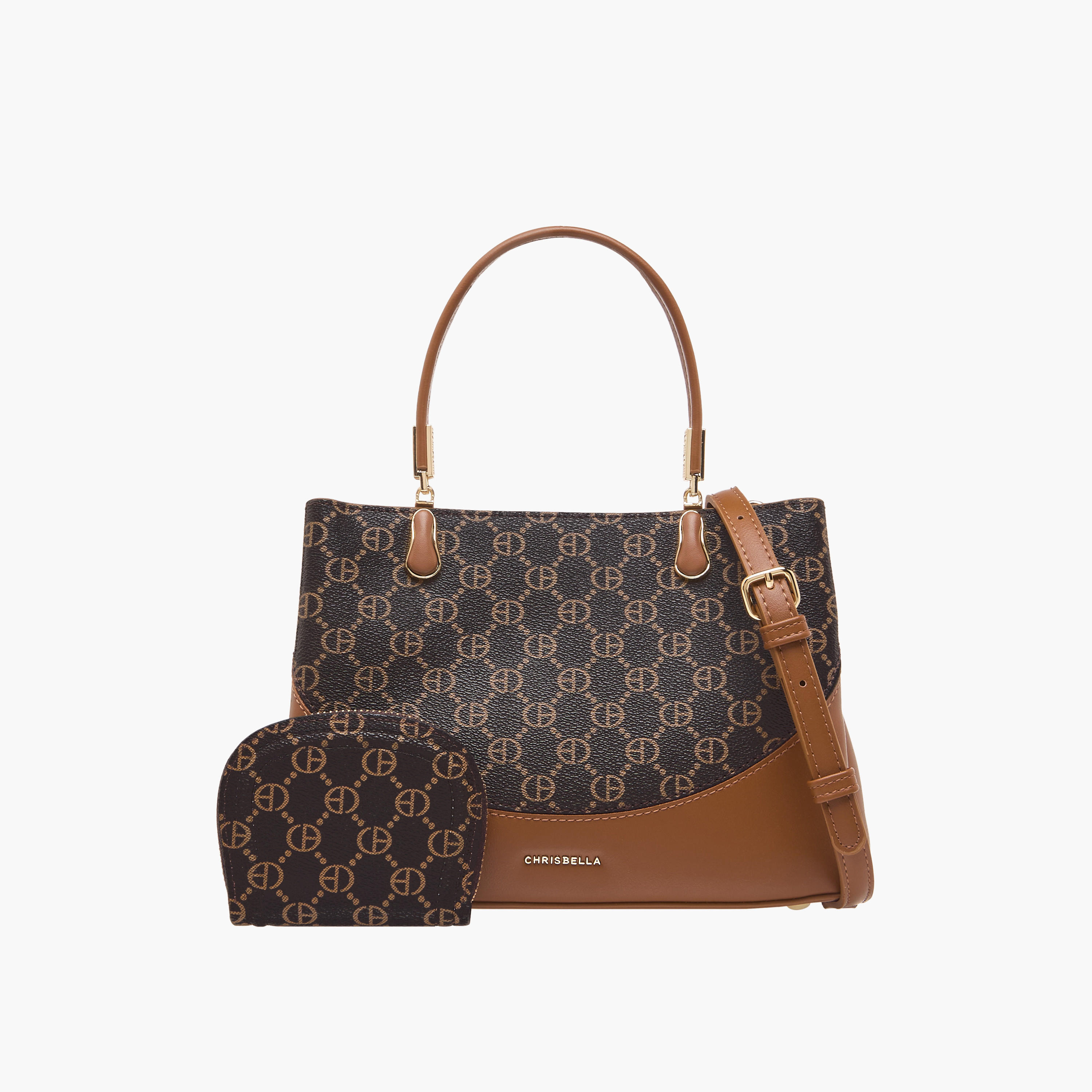 شنطة توت بطبعات مع محفظة من كريسبيلا-women-bagsandwallets-handbags-image-1
