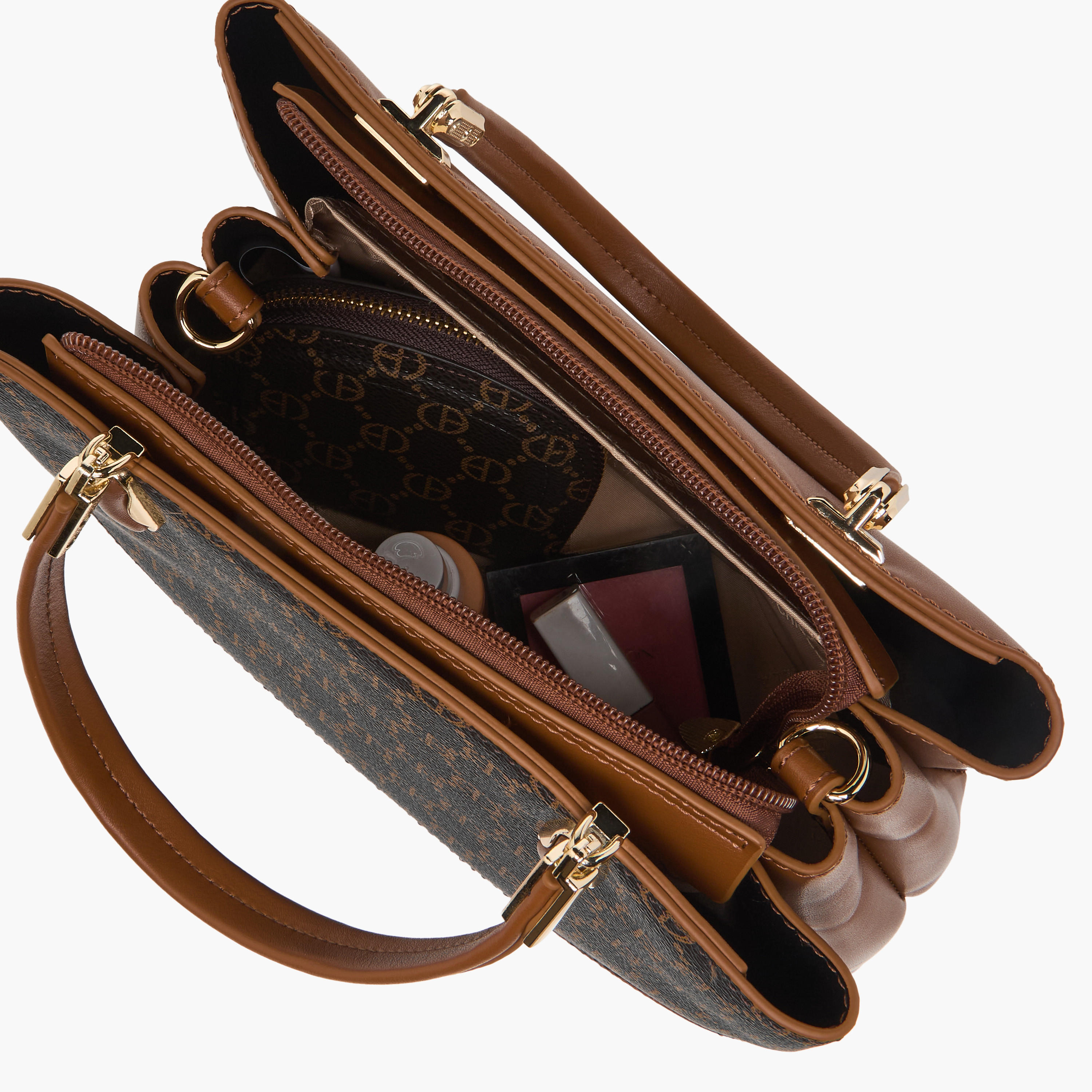 شنطة توت بطبعات مع محفظة من كريسبيلا-women-bagsandwallets-handbags-image-10