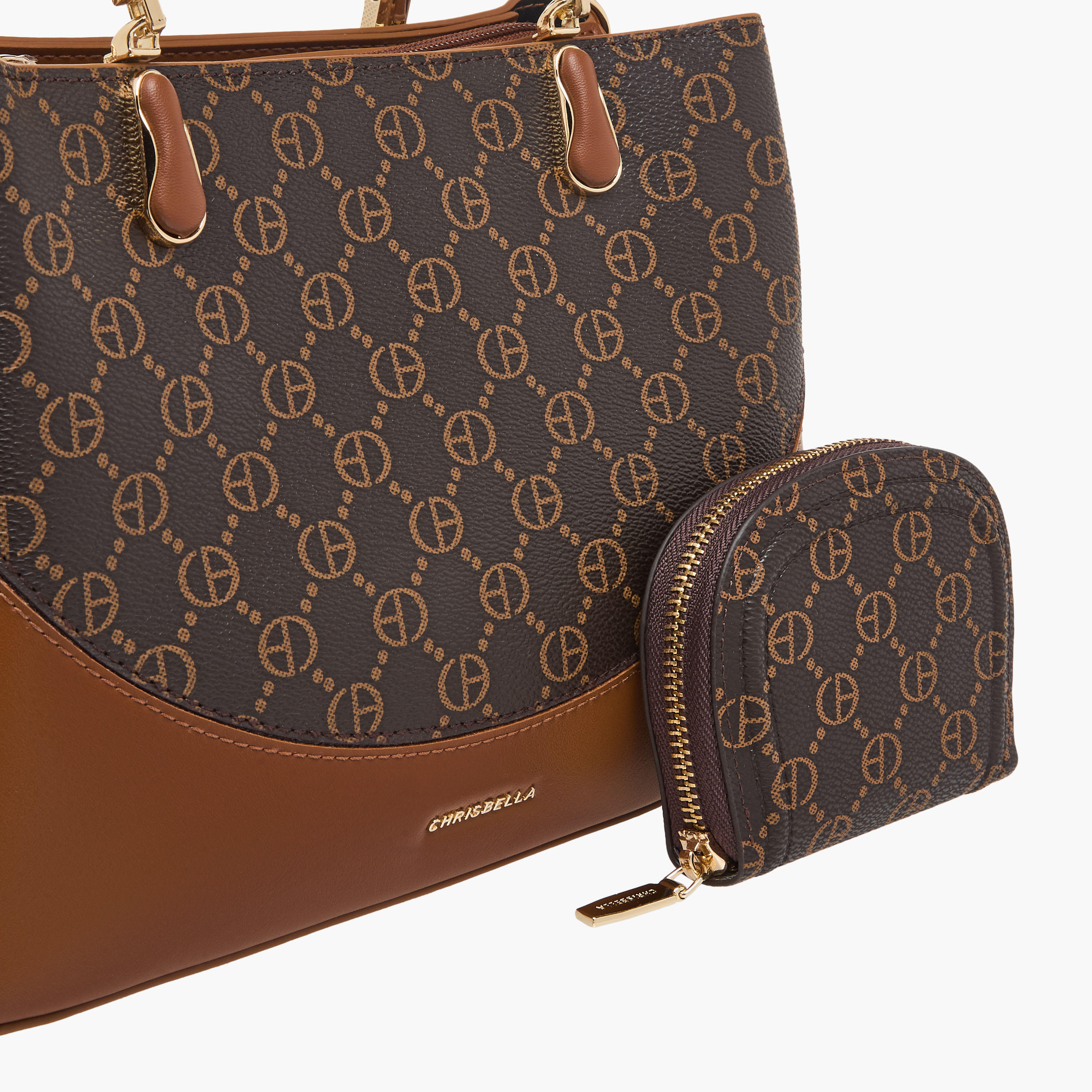 شنطة توت بطبعات مع محفظة من كريسبيلا-women-bagsandwallets-handbags-image-6