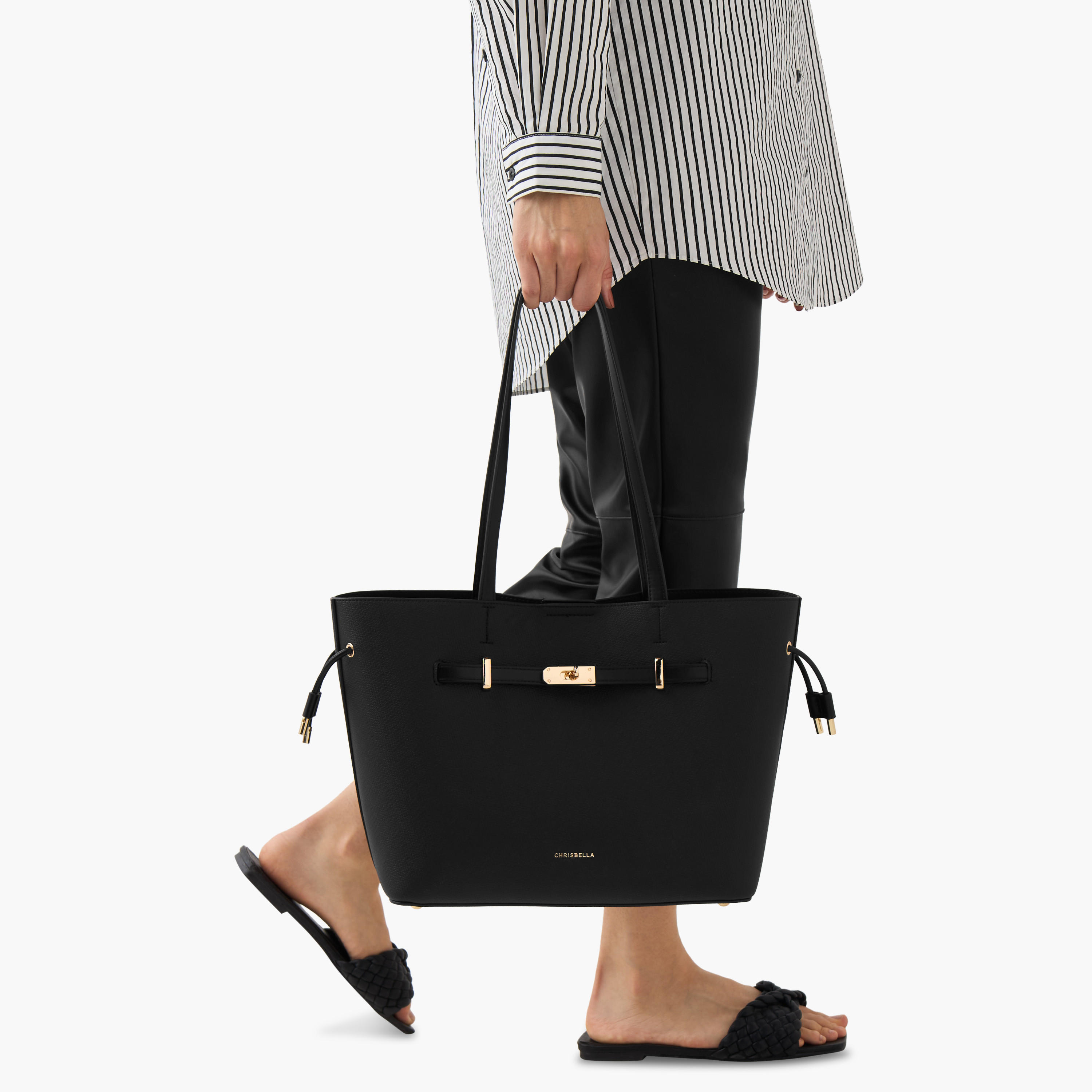 Chrisbella Textured Tote Bag with Wallet-women-bagsandwallets-handbags-image-10