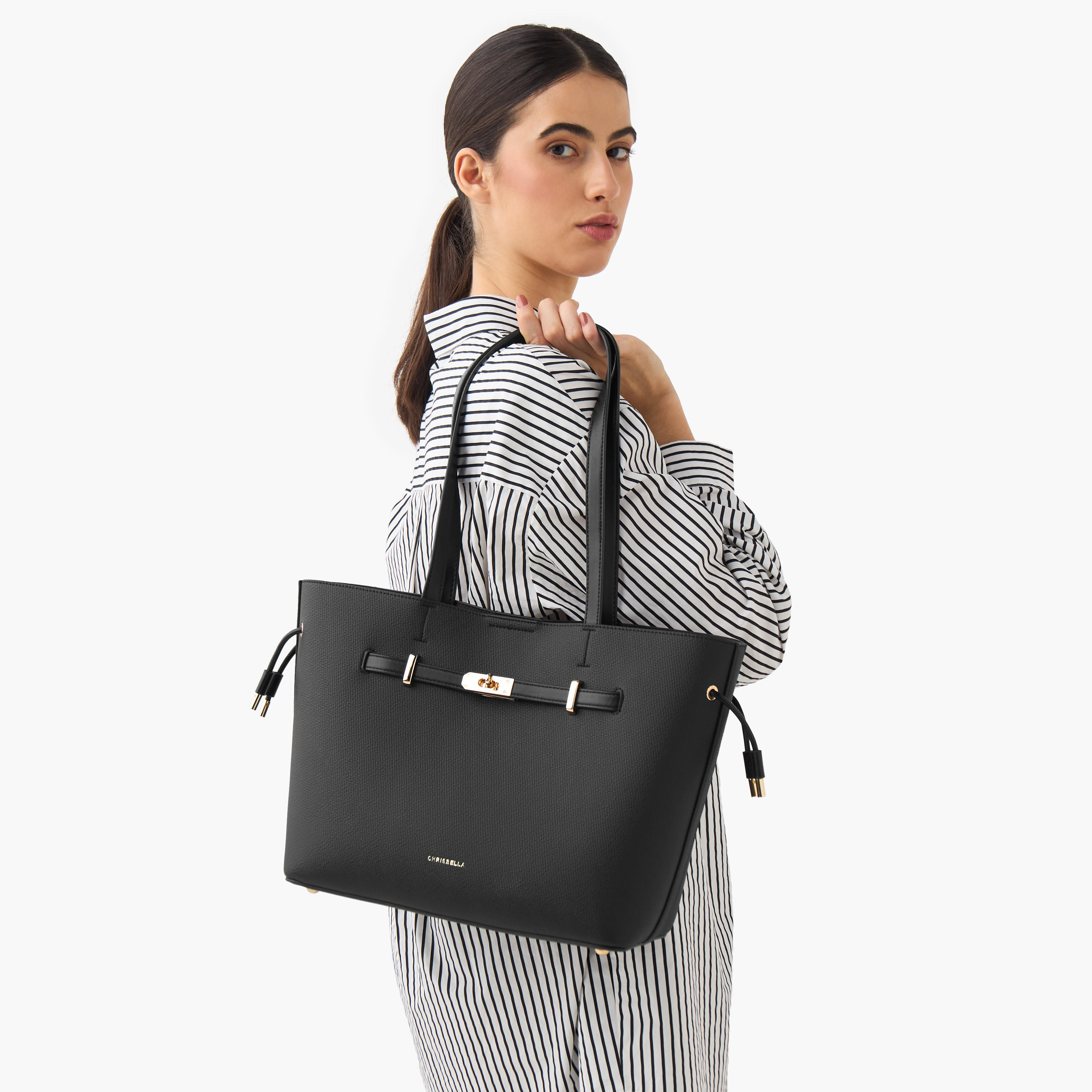 Chrisbella Textured Tote Bag with Wallet-women-bagsandwallets-handbags-image-2