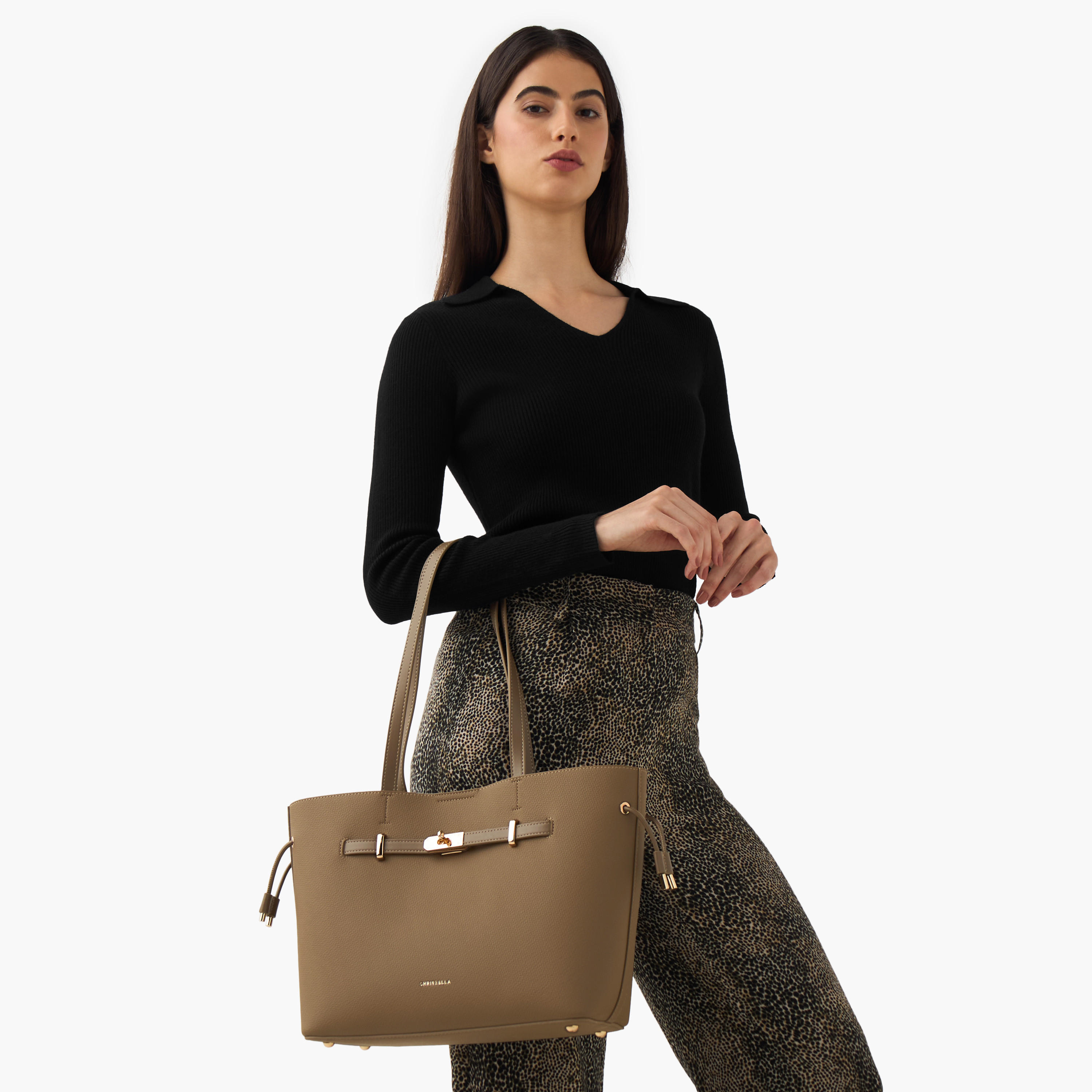 Chrisbella Solid Tote Bag with Wallet-women-bagsandwallets-handbags-image-2