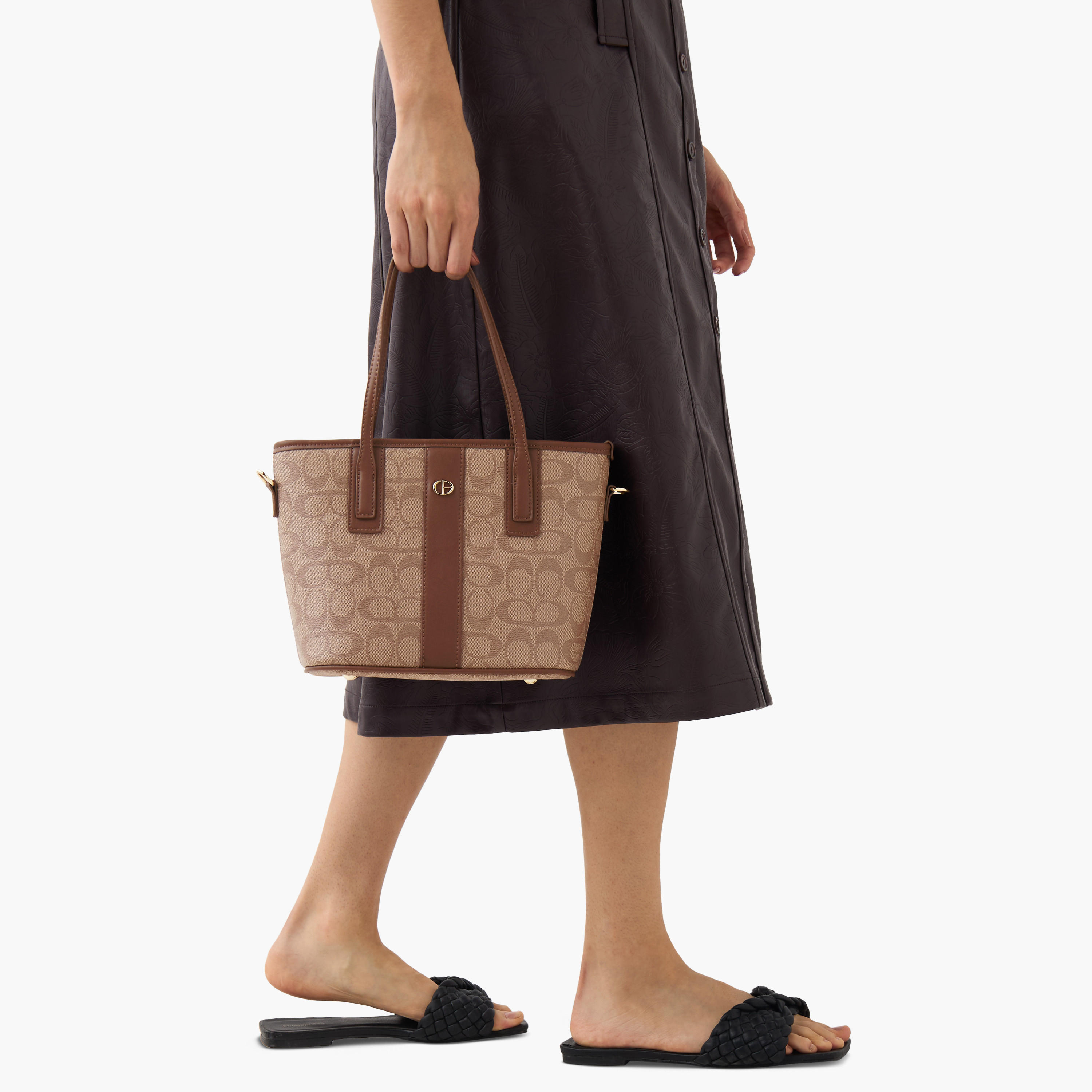 Chrisbella Printed Tote Bag with Pouch-women-bagsandwallets-handbags-image-10