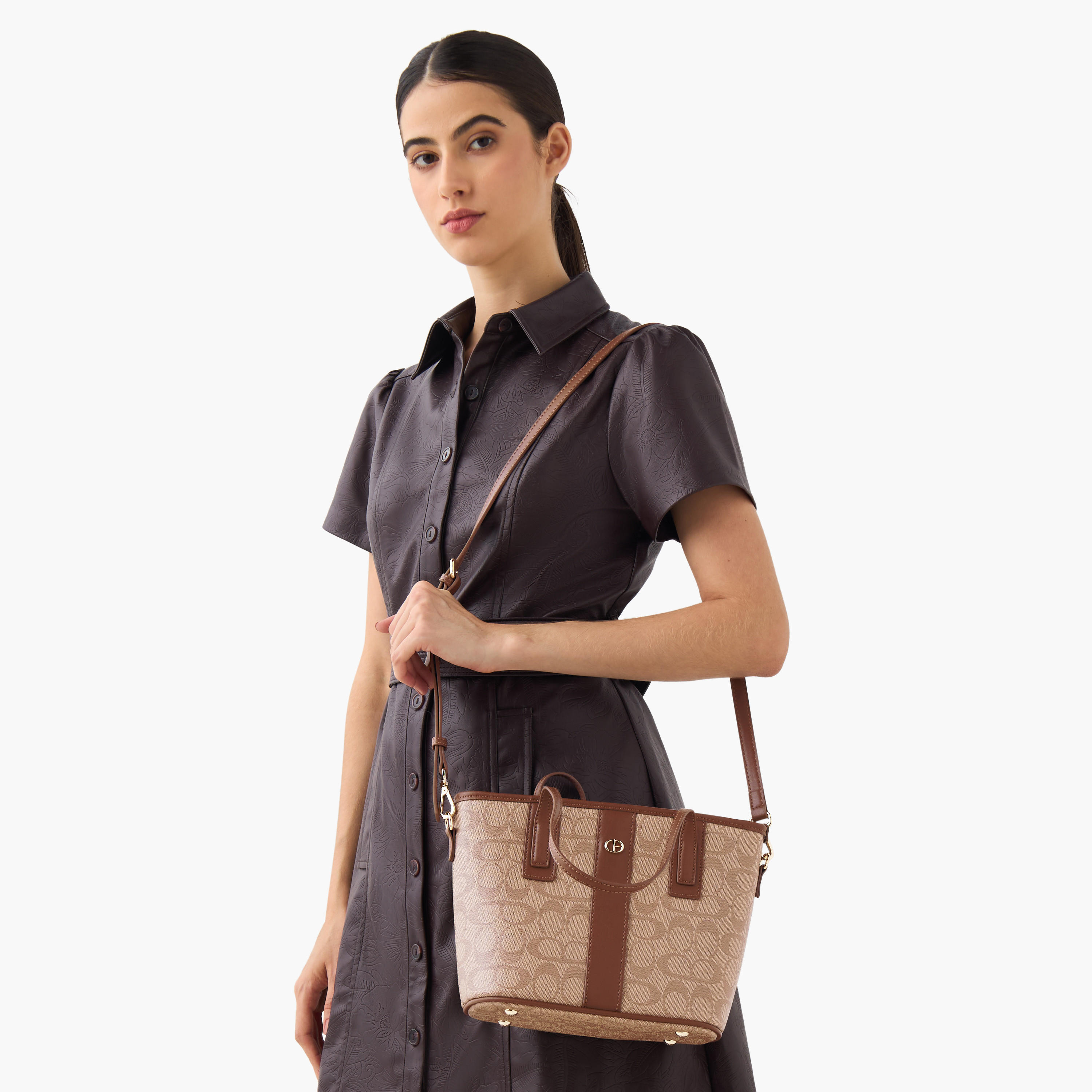 Chrisbella Printed Tote Bag with Pouch-women-bagsandwallets-handbags-image-2