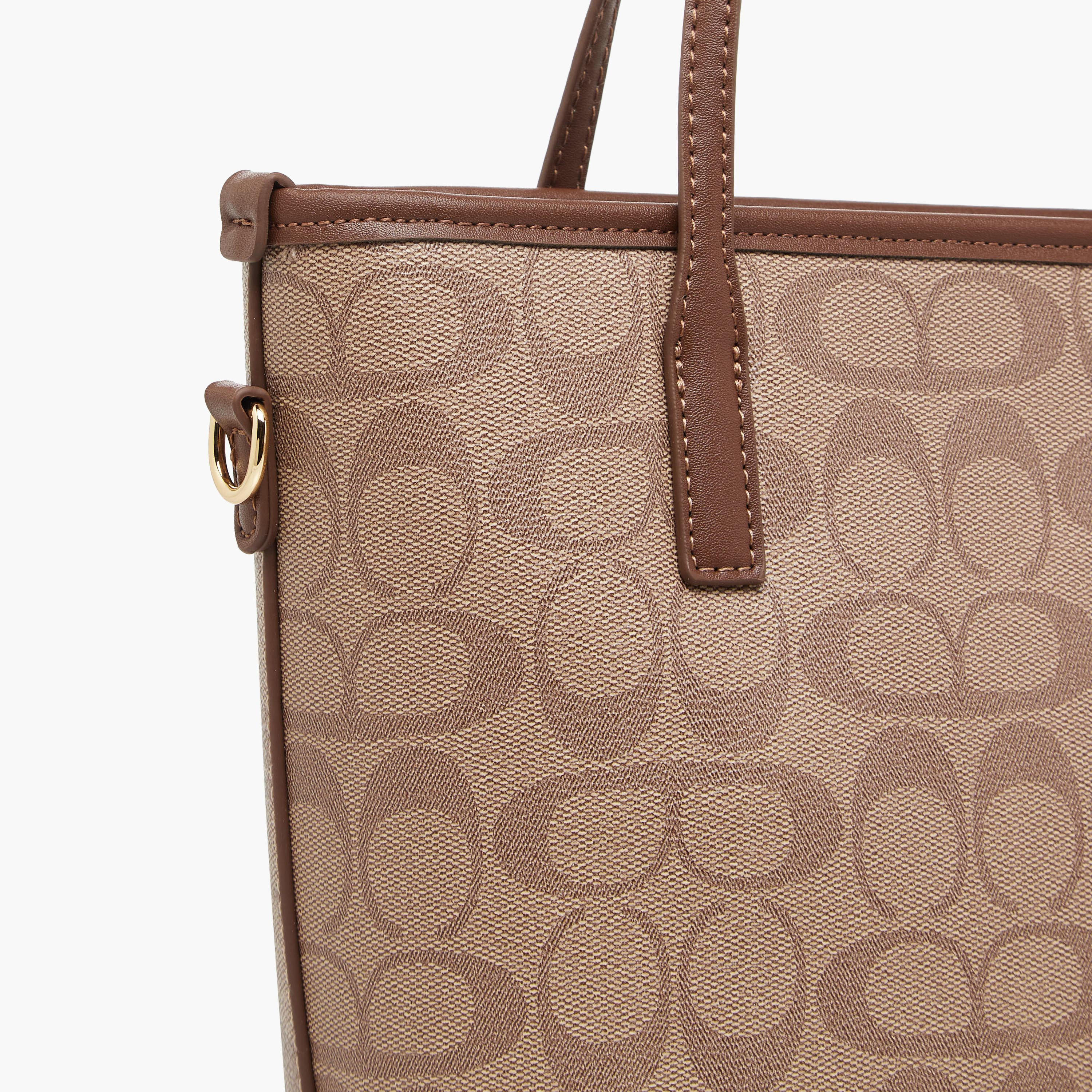 Chrisbella Printed Tote Bag with Pouch-women-bagsandwallets-handbags-image-8