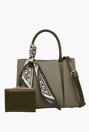 Chrisbella Scarf Accent Tote Bag with Wallet-women-image-1