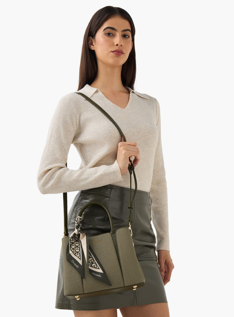 Chrisbella Scarf Accent Tote Bag with Wallet-women-bagsandwallets-handbags-image-2
