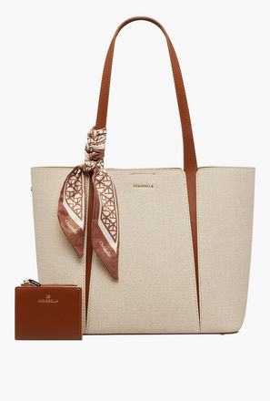 شنطة توت بتزيينات وشاح مع محفظة من كريسبيلا-women-bagsandwallets-handbags-image-1