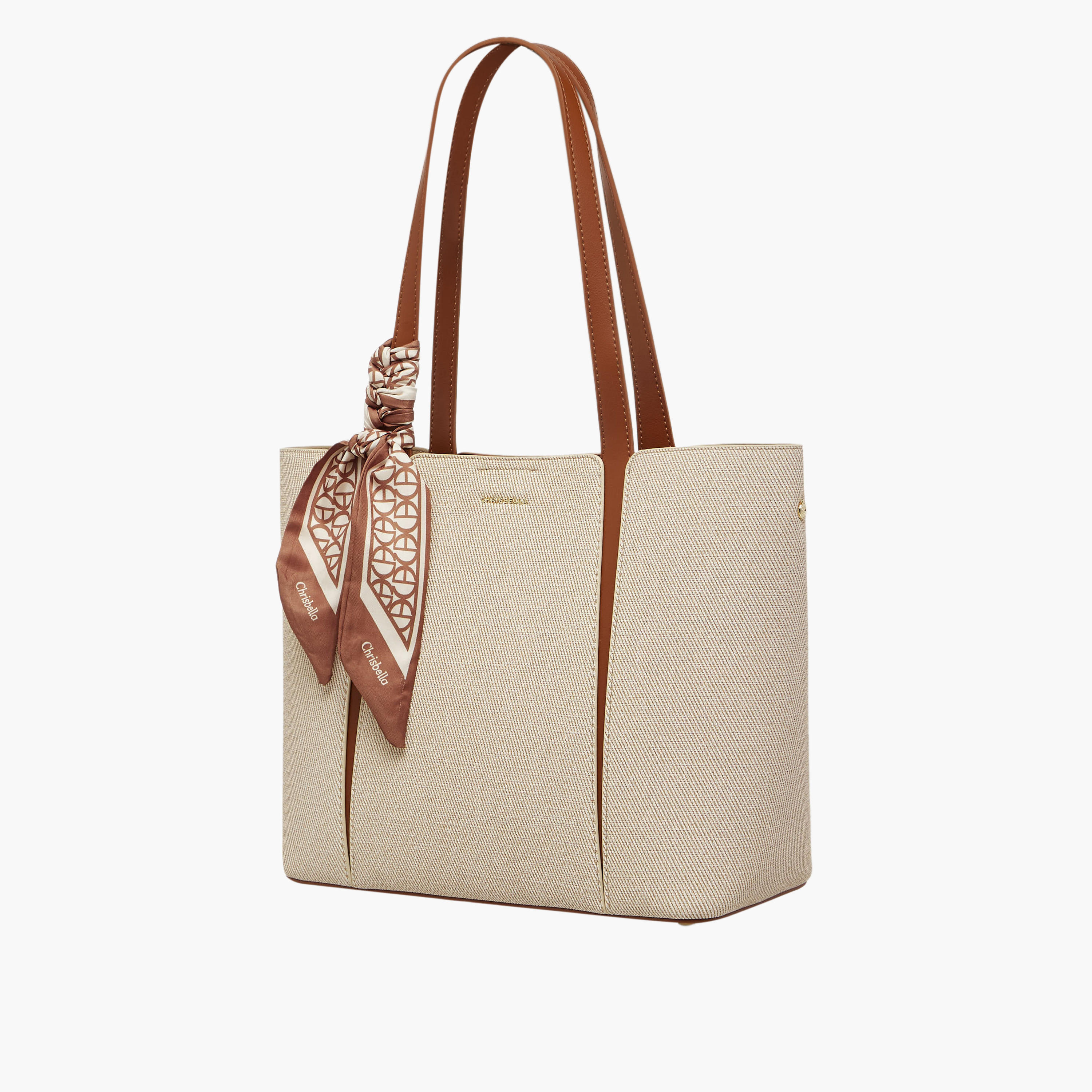 شنطة توت بتزيينات وشاح مع محفظة من كريسبيلا-women-bagsandwallets-handbags-image-3