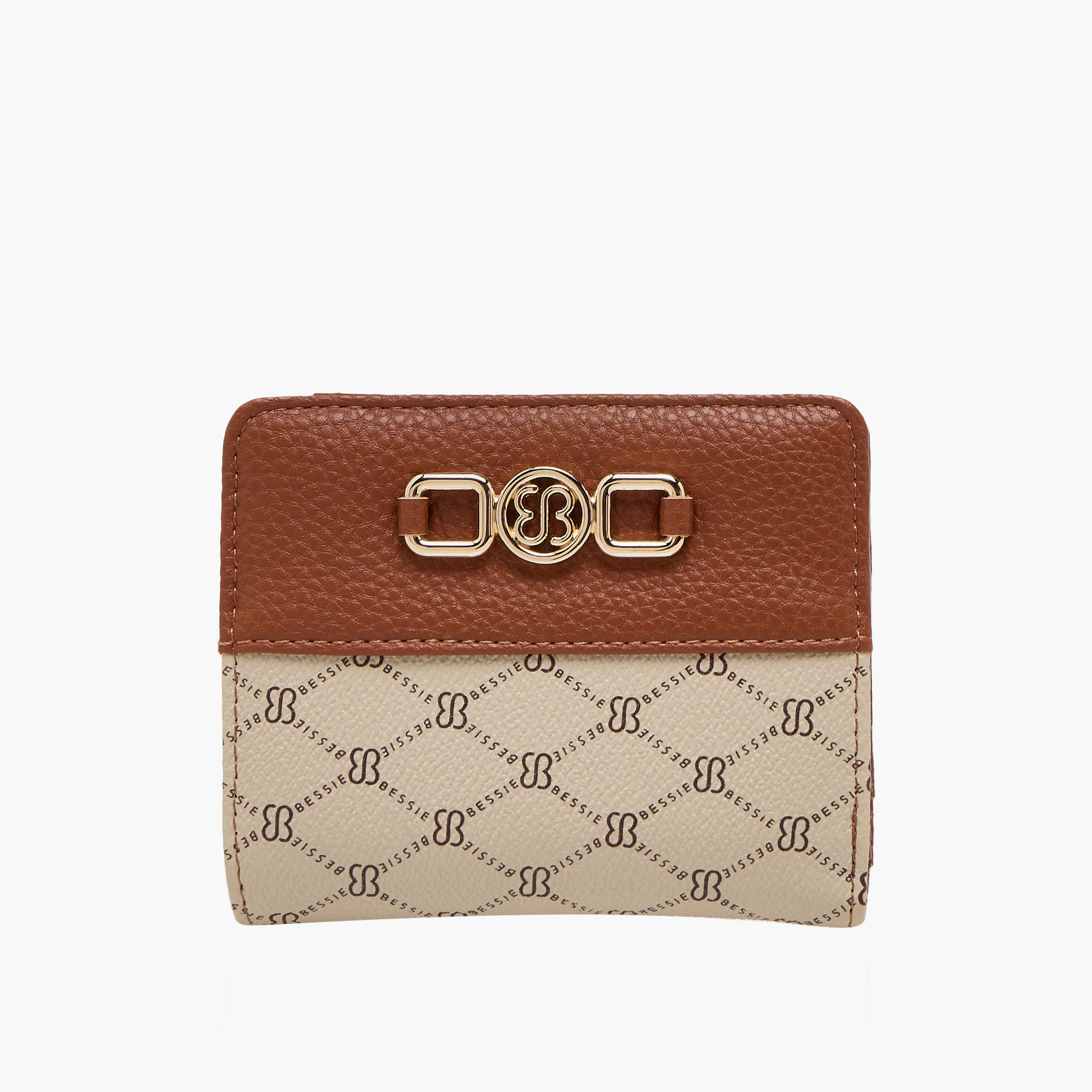 Bessie London Monogram Print Bi-Fold Wallet-women-bagsandwallets-wallets-image-1