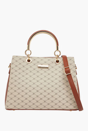 Bessie London Printed Tote Bag with Zip Closure-women-image-1