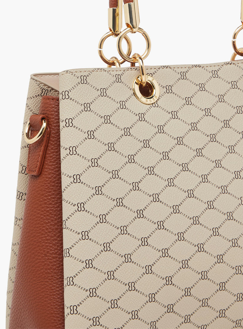 Bessie London Printed Tote Bag with Zip Closure-women-bagsandwallets-handbags-image-6