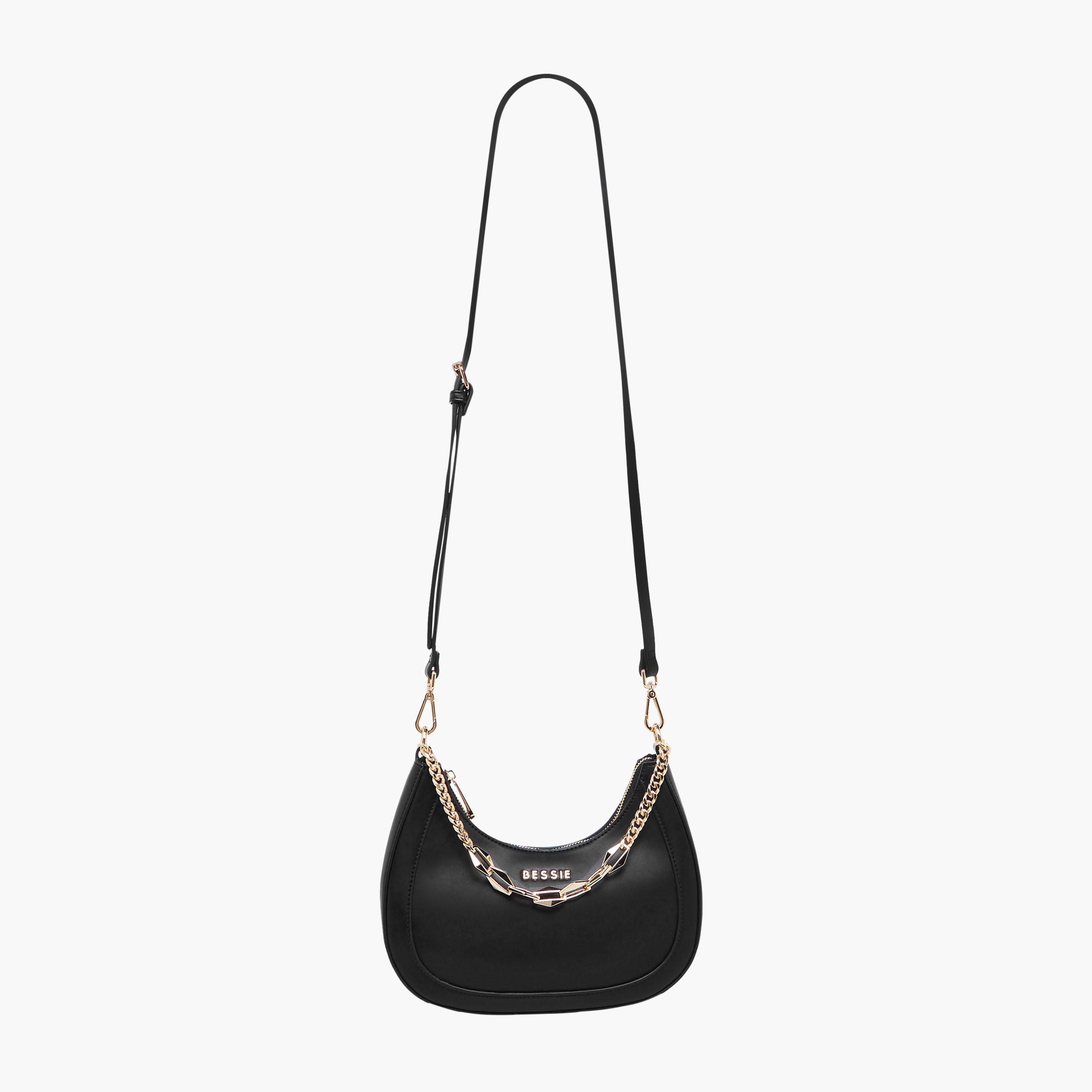 Bessie London Solid Crossbody Bag with Detachable Strap-women-bagsandwallets-handbags-image-3