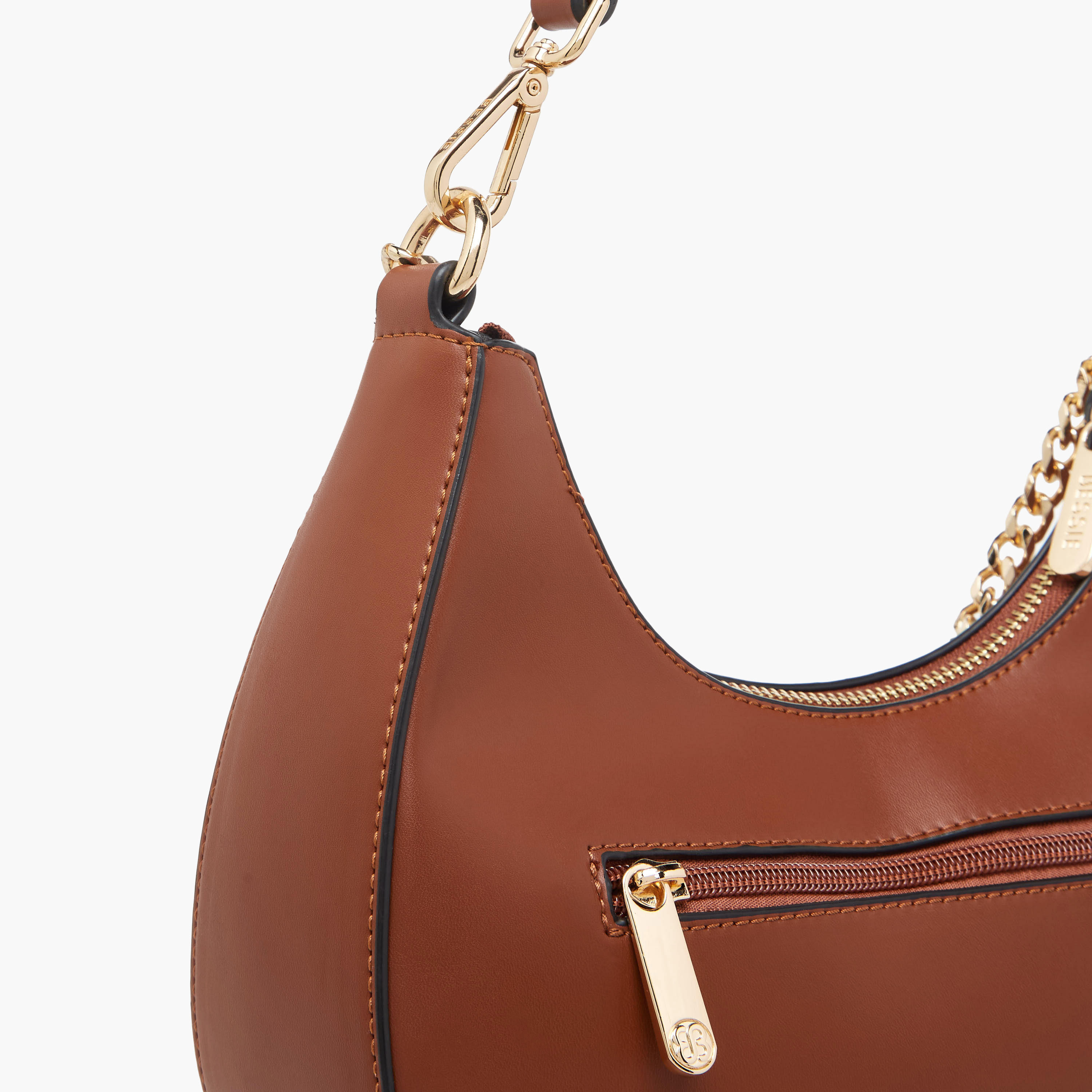 Bessie London Solid Baguette Bag with Zip Closure-women-bagsandwallets-handbags-image-6