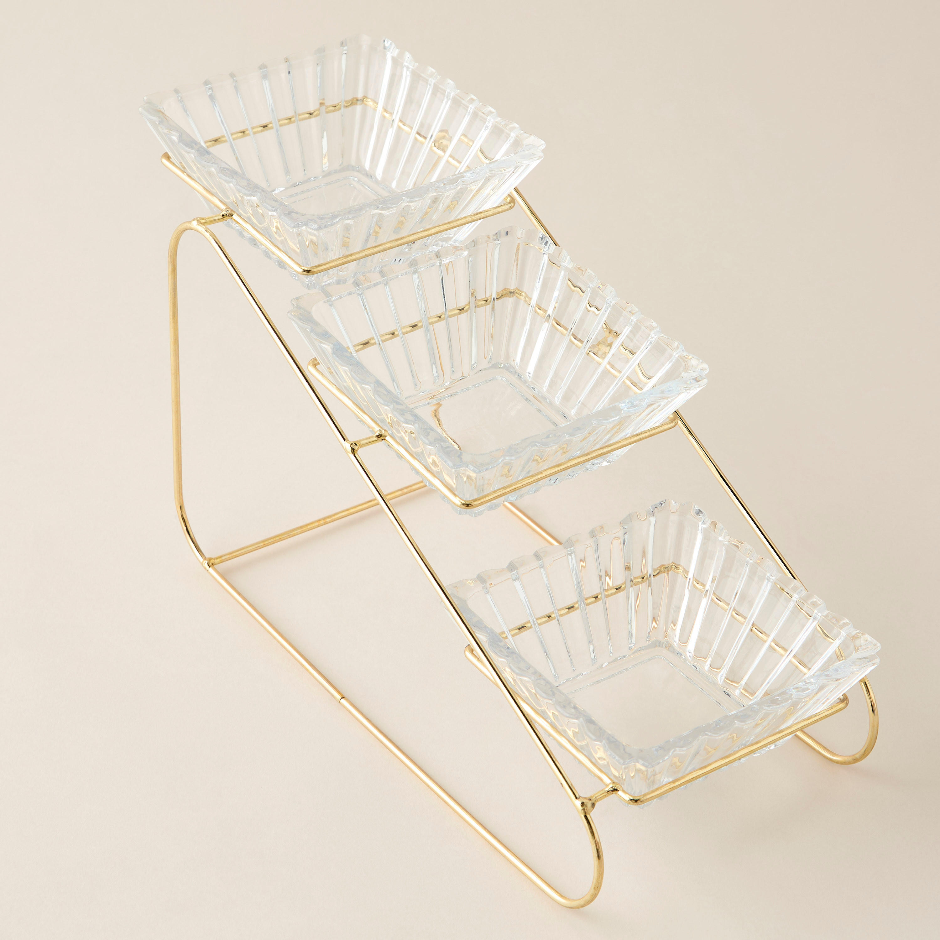 Shifaf 4-Piece Glass Bowl and 3-Tier Stand Set-household-dining-dinnerware-bowls-image-3