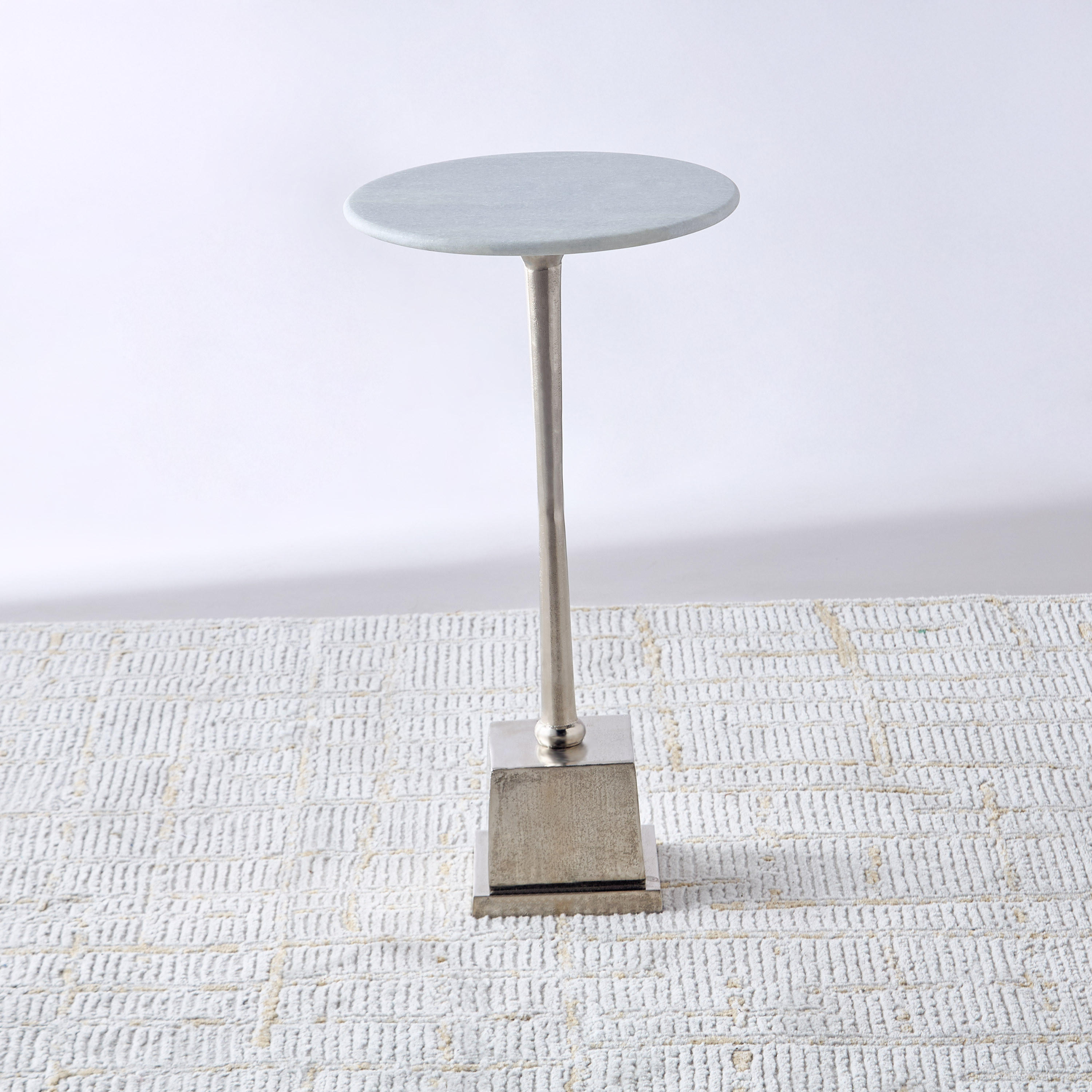 Marble Top Accent Table - 30x55 cms-furniture-livingroom-sideandendtables-image-1