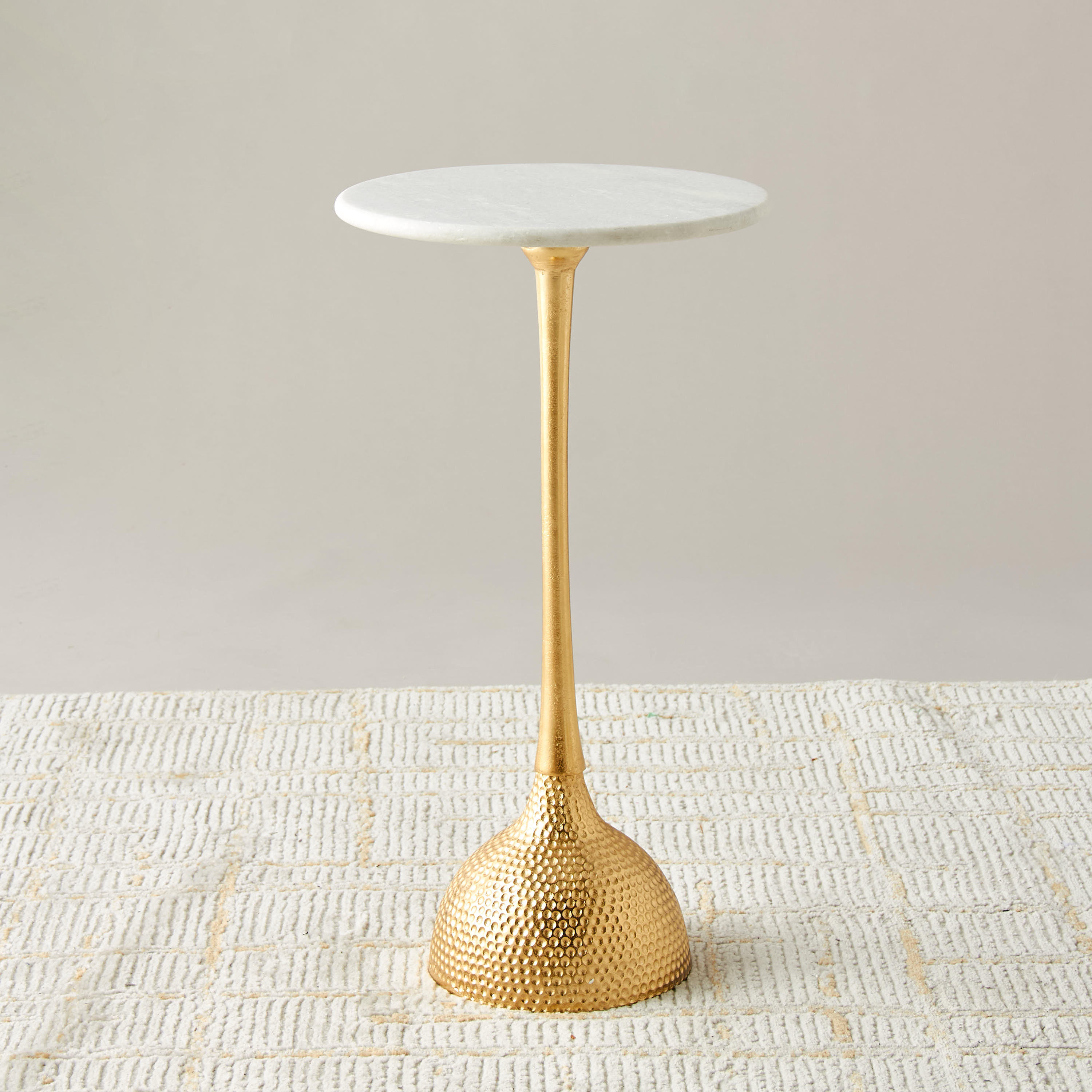 Hammered Marble Top Side Table-furniture-livingroom-sideandendtables-image-1