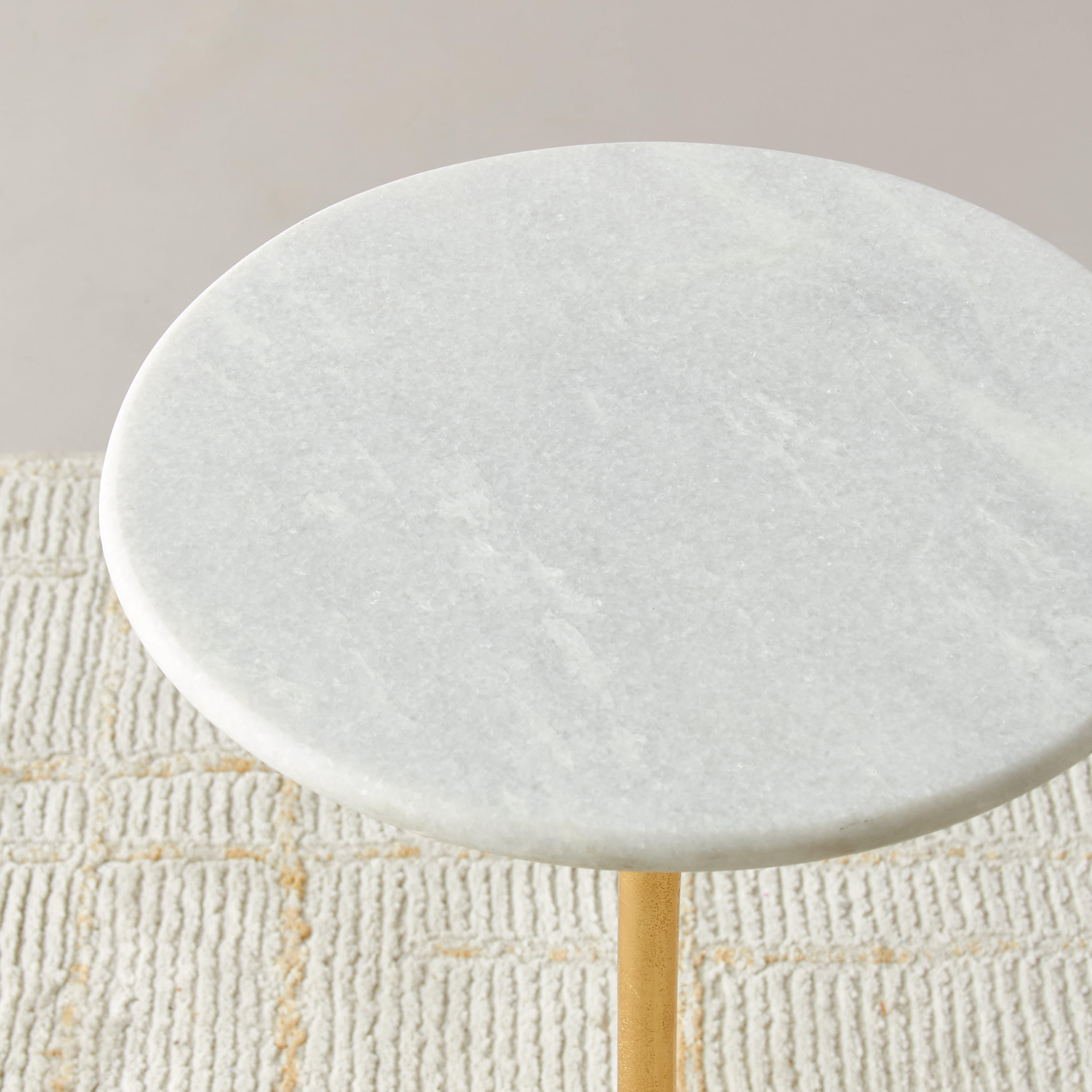 Hammered Marble Top Side Table-furniture-livingroom-sideandendtables-image-3