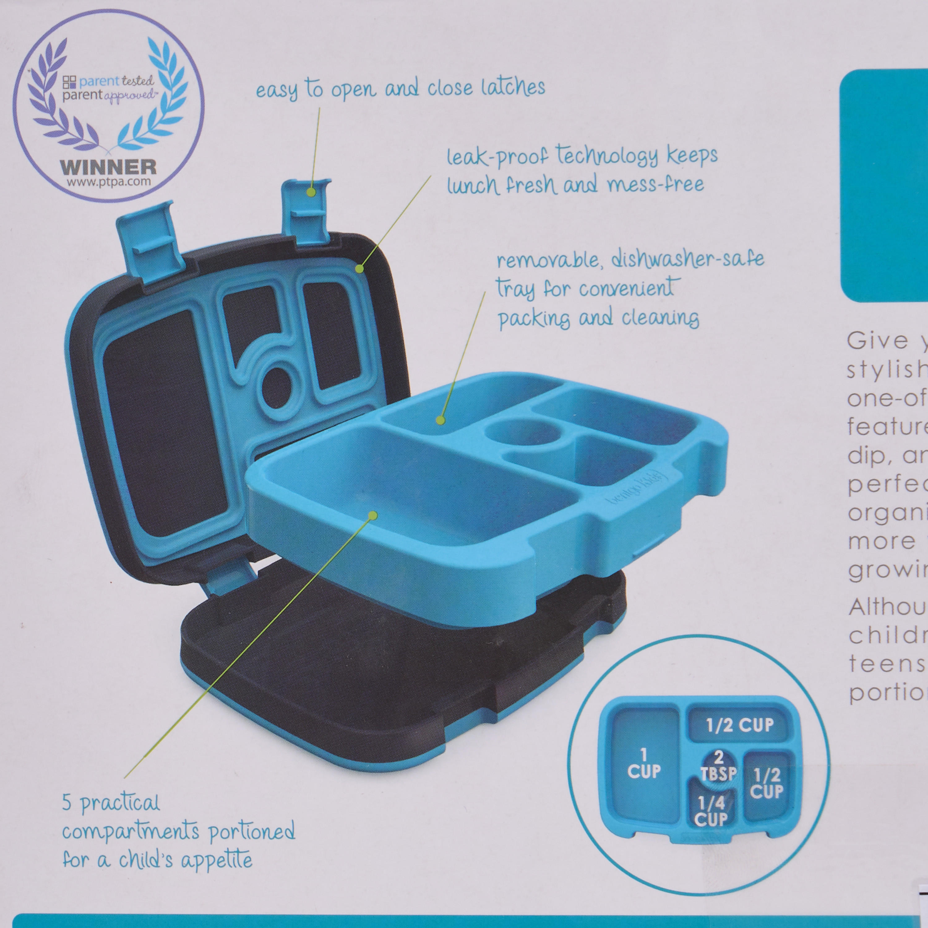 صندوق غداء للأطفال بطبعات ديناصور و5 حجرات من بنتجو-school-lunchessentials-lunchboxes-image-8