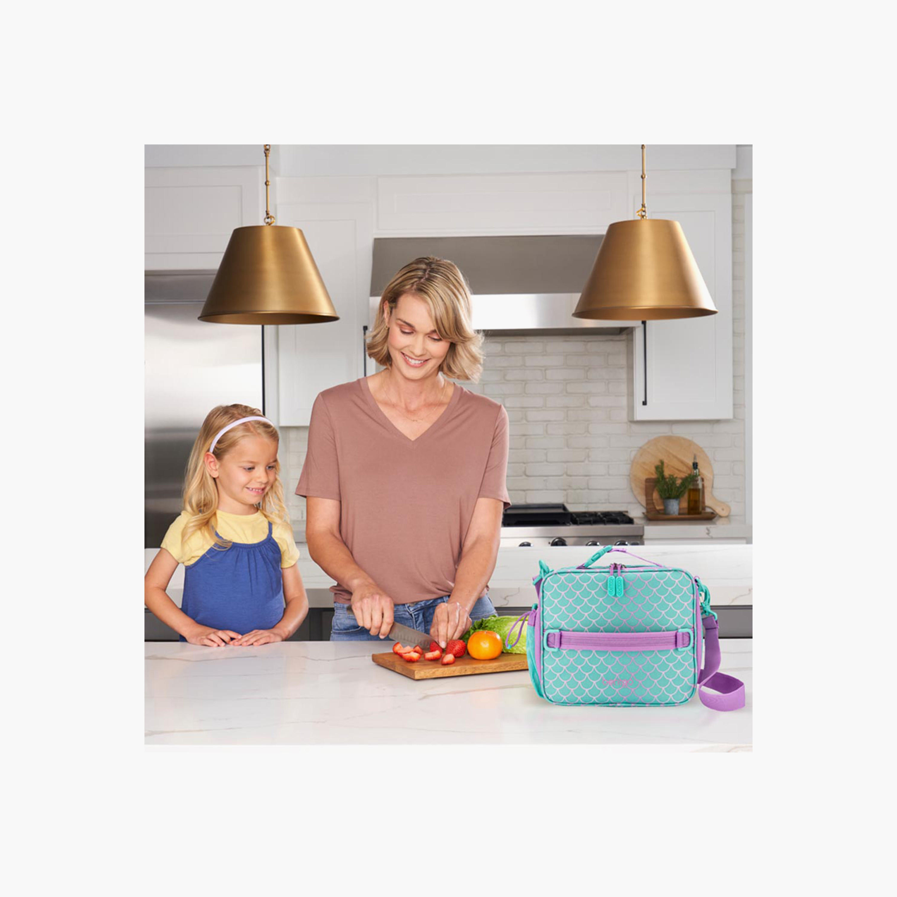 شنطة غداء معزولة بطبعات حورية البحر وسحاب إغلاق للأطفال من بنتجو-school-lunchessentials-lunchbags-image-3