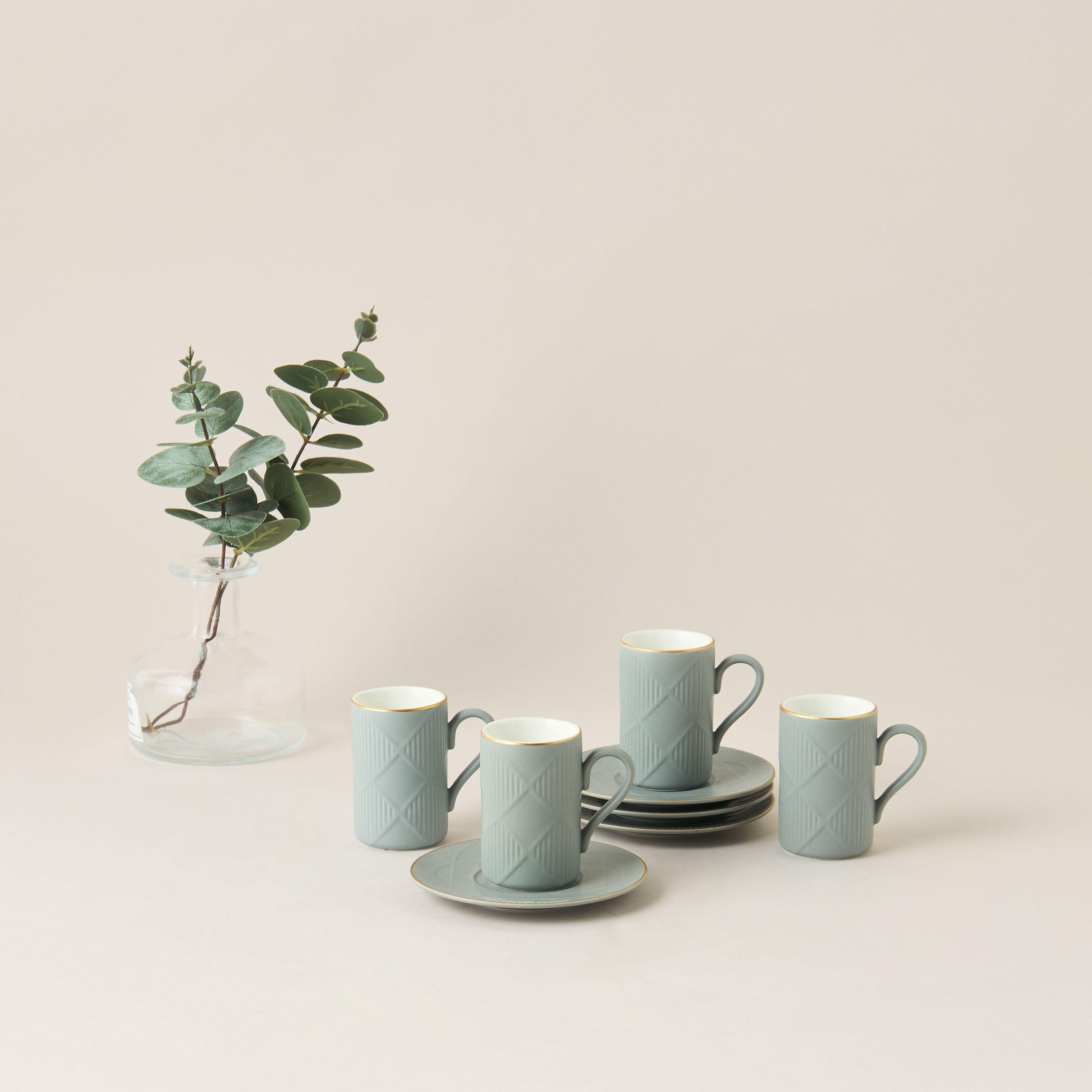 Hiba 8-Piece Cup and Saucer Set-household-dining-teaandcoffee-teaandcoffeesets-image-1