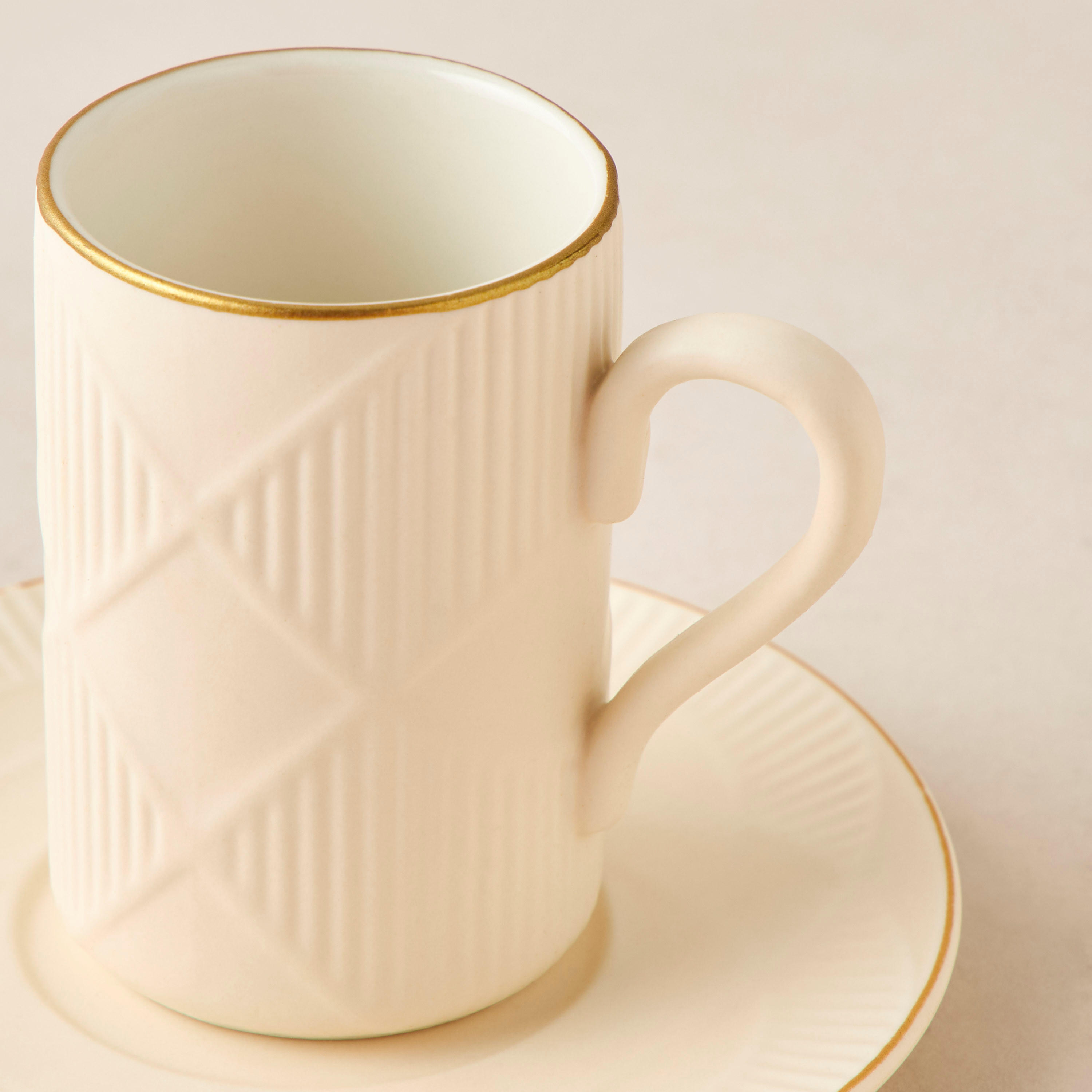 Hiba 8-Piece Embossed New Bone China Cup and Saucer Set-household-dining-teaandcoffee-teaandcoffeesets-image-3