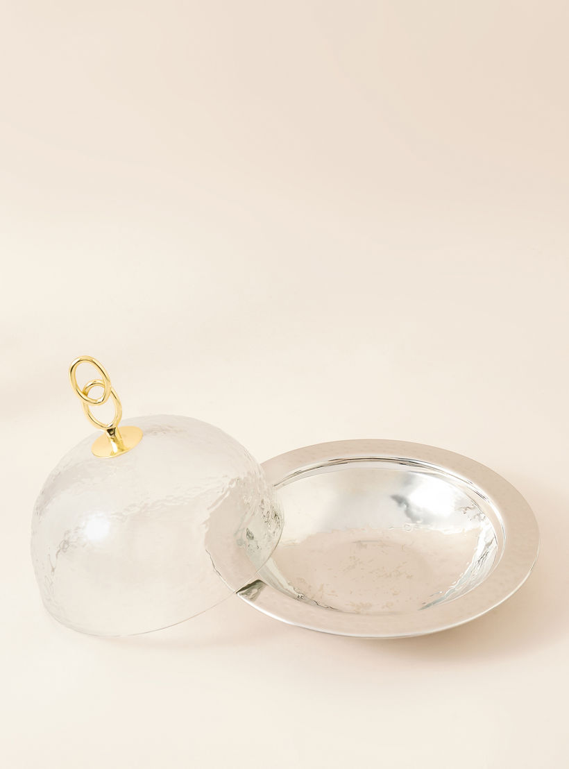 وعاء تمر ستانلس ستيل بغطاء قبة - 20 سم-household-dining-dinnerware-bowls-image-4