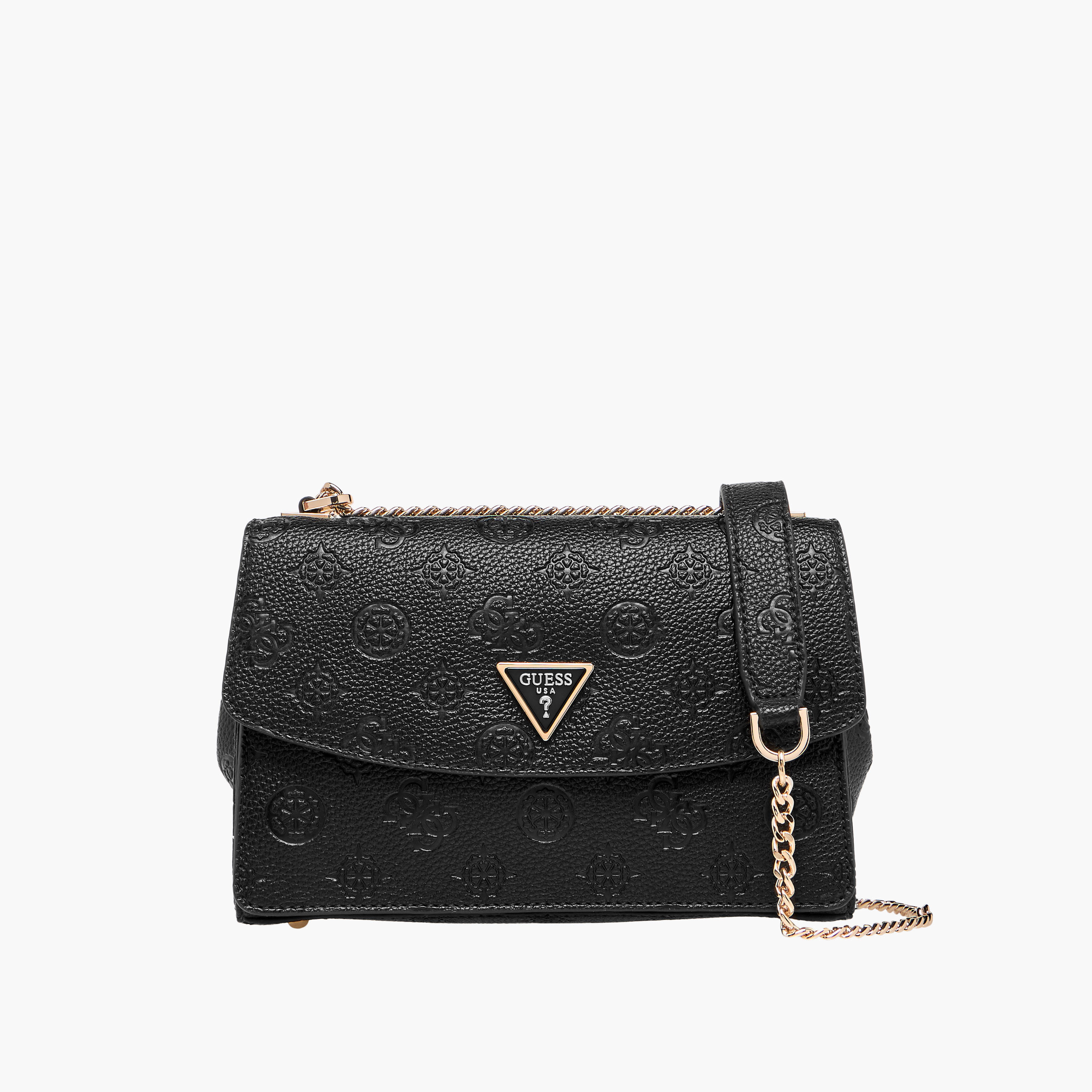 Guess Eco Rianee Embossed Crossbody Bag with Button Closure-women-bagsandwallets-handbags-image-1