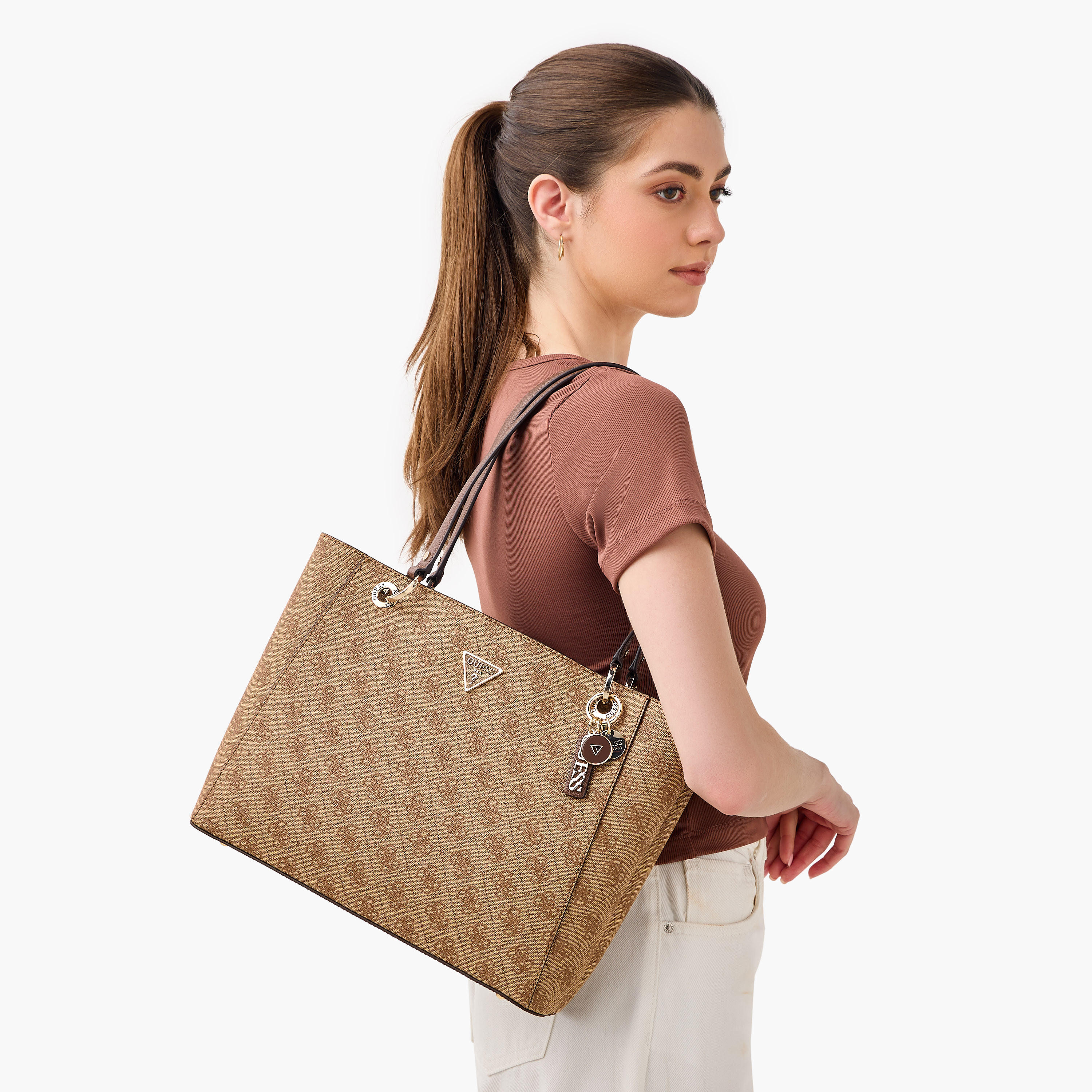 Guess Noelle Girlfriend Printed Tote Bag with Double Handle-women-bagsandwallets-handbags-image-2