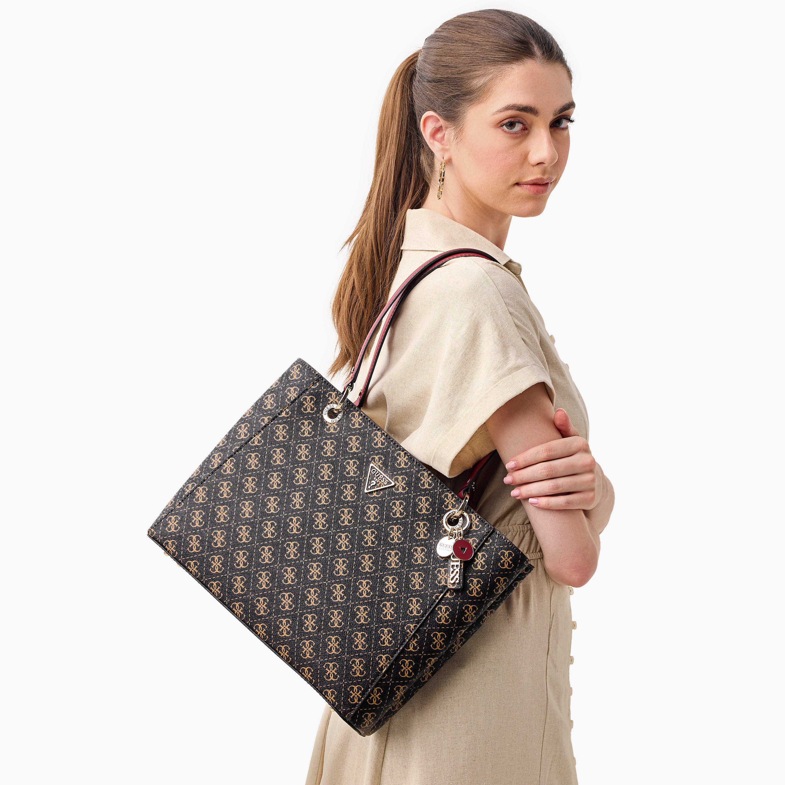 Guess NOELLE Affair Shopper Printed Tote Bag with Double Handle-women-bagsandwallets-handbags-image-2